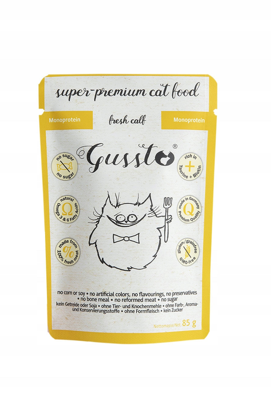 GUSSTO FRESH VEAL 85g Wet cat food TASTY GRAIN-FREE EAN (GTIN) 4250231537677