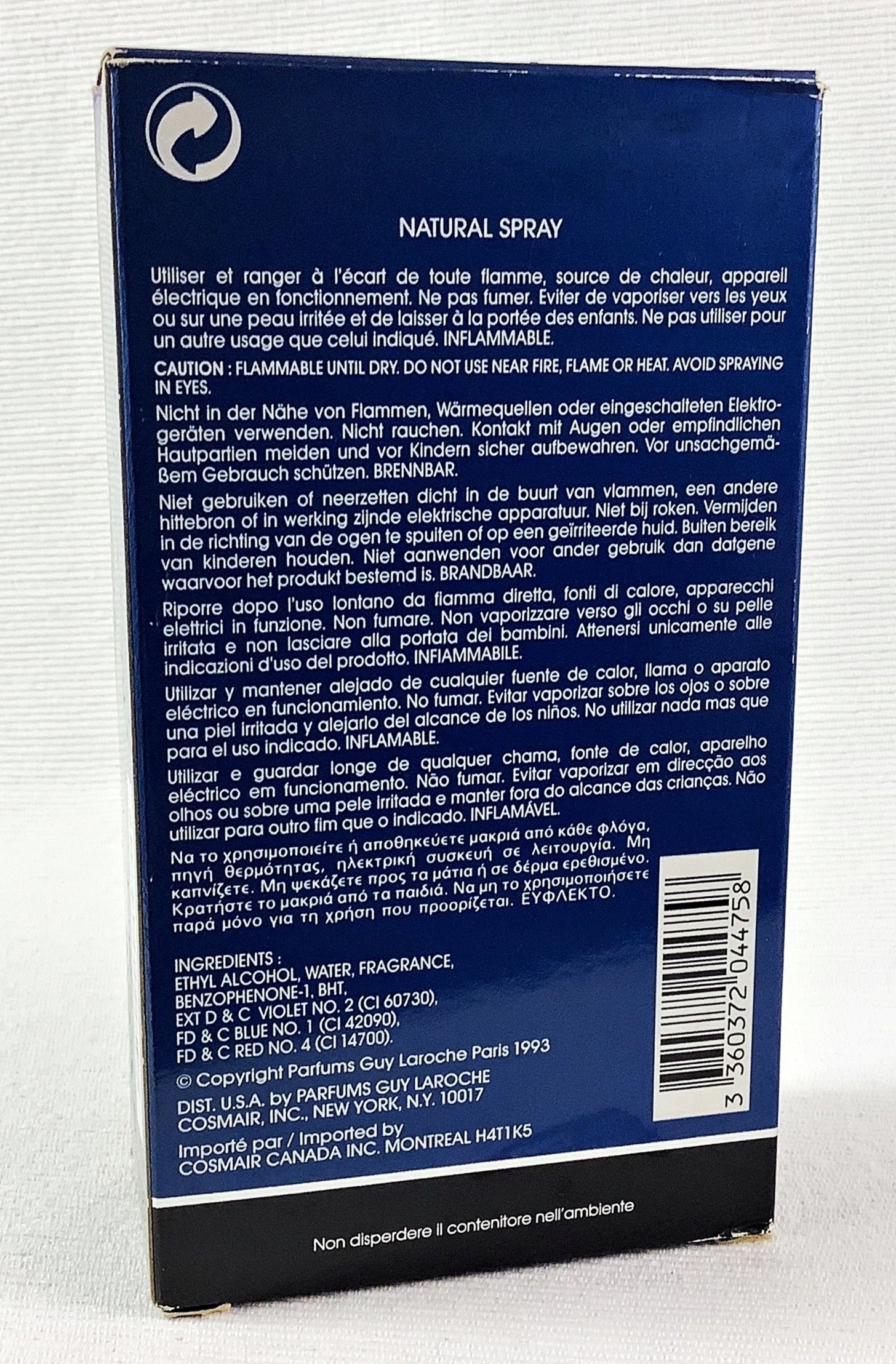 GUY LAROCHE HORIZON 100 ML EAU DE TOILETTE UNIQUE Manufacturer code 204475