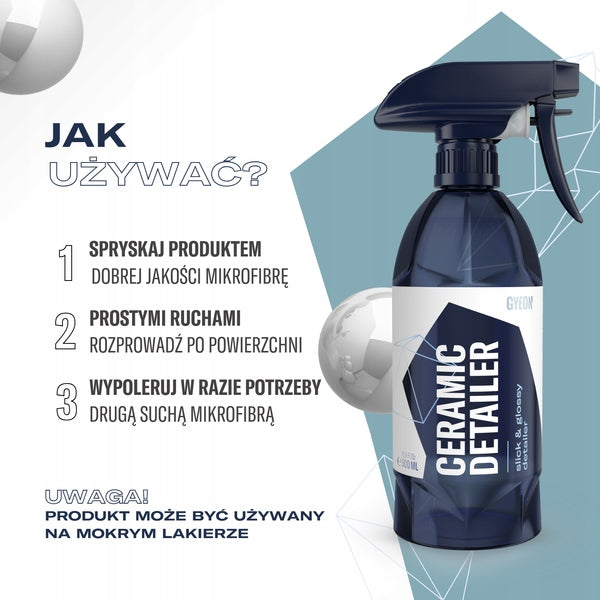 GYEON Q2M CeramicDetailer 500ml - Quick Detailer with SiO, gloss and protection Packaging capacity 500 ml