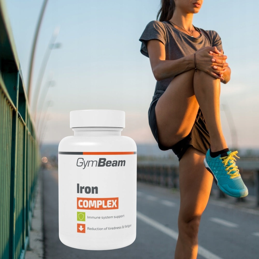 GYMBEAM Iron Complex Supplement 120 capsules Packaging status original