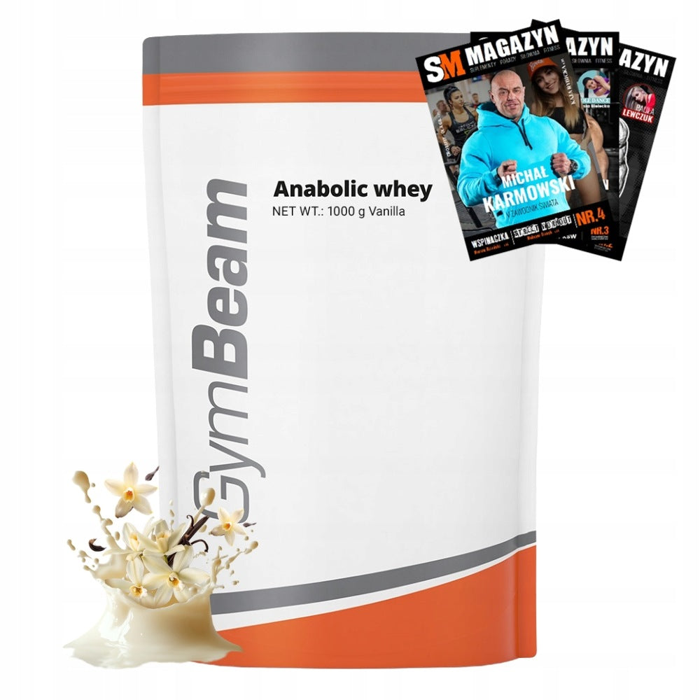 GYMBEAM PROTEIN ANABOLIC WHEY 1000g MUSCLE MASS WPC PROTEIN SUPPLEMENT