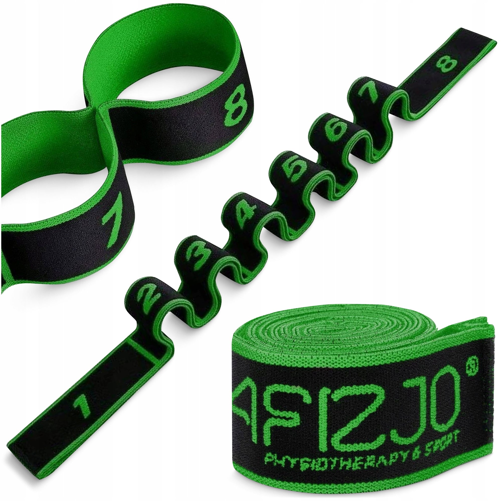 GYMNASTIC TAPE RUBBER FOR STRETCHING REHABILITATION 8 PARTS