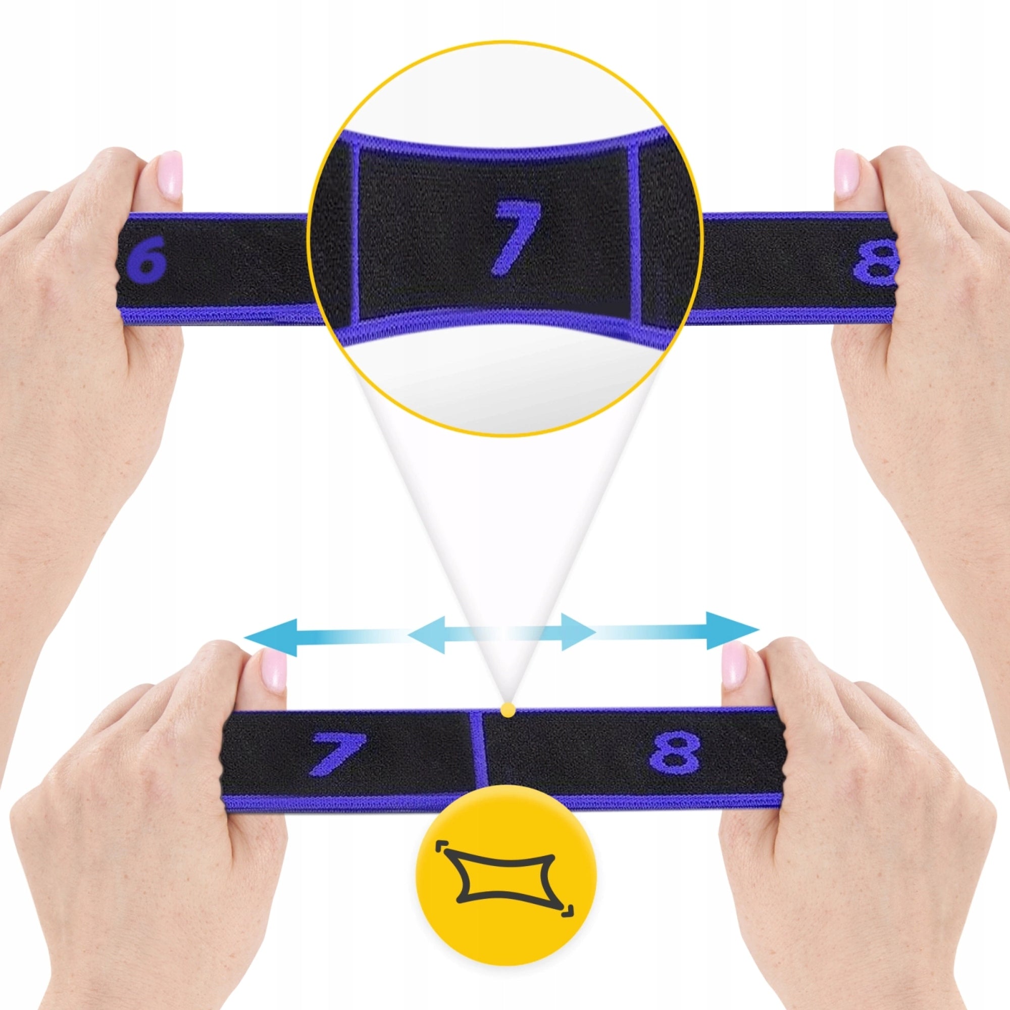 GYMNASTIC TAPE for stretching yoga exercise tape 90 cm 4FIZJO Brand 4FIZJO