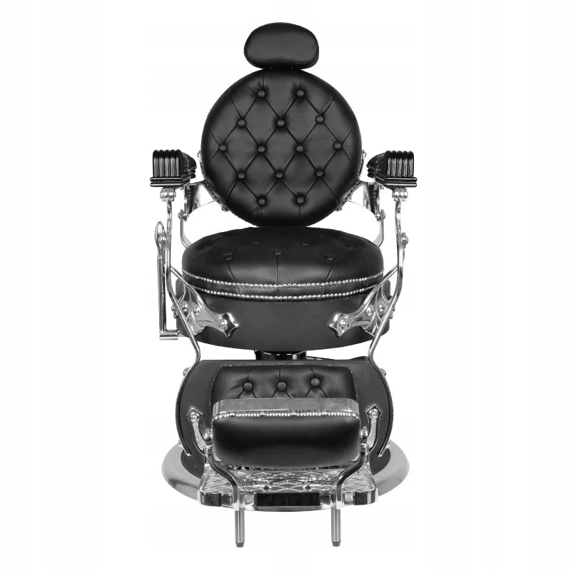 Professioneller Friseurstuhl Gabbiano Cesare, schwarz/silber