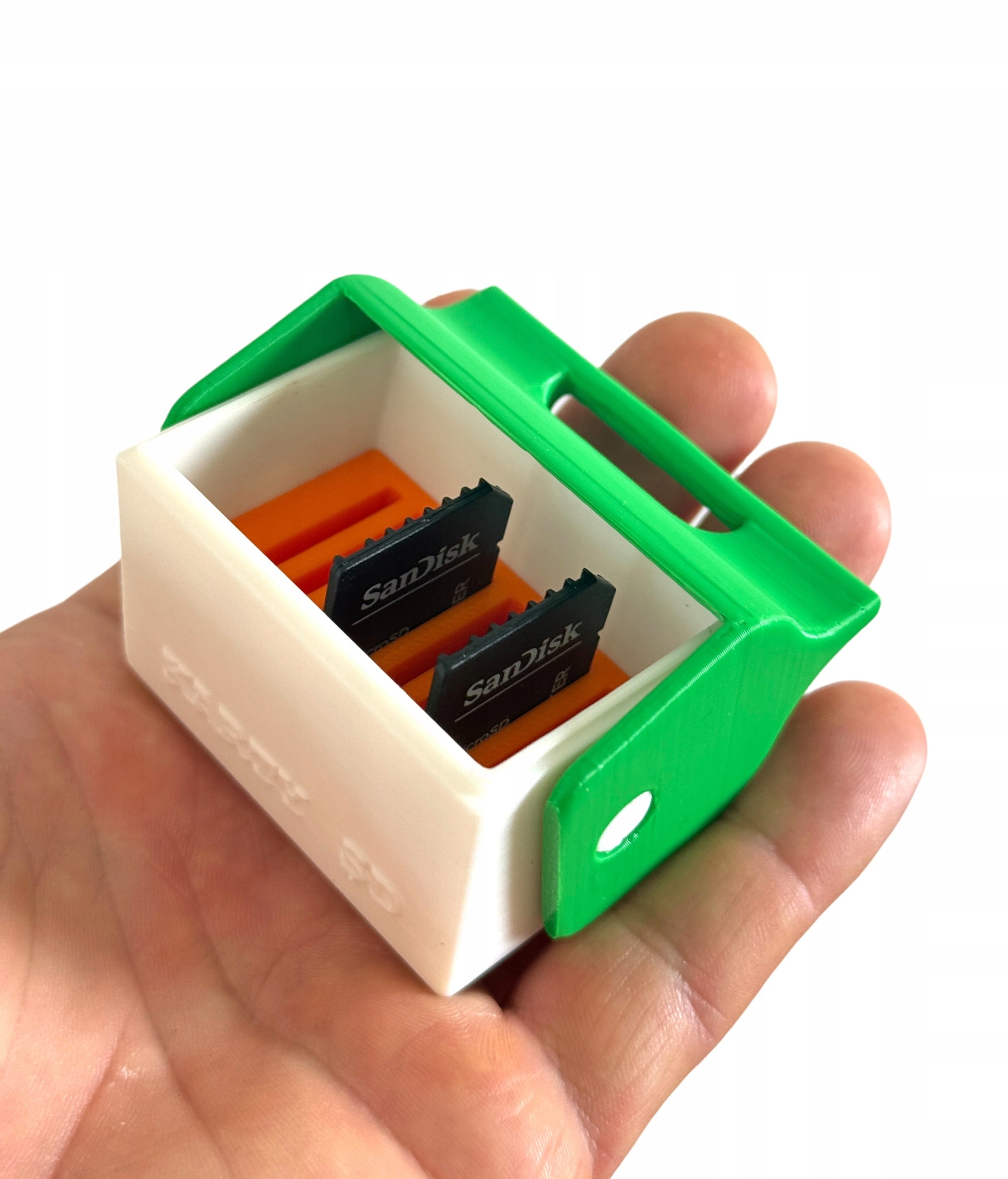 Gadget box, SD card organizer – 8 slots, personalization
