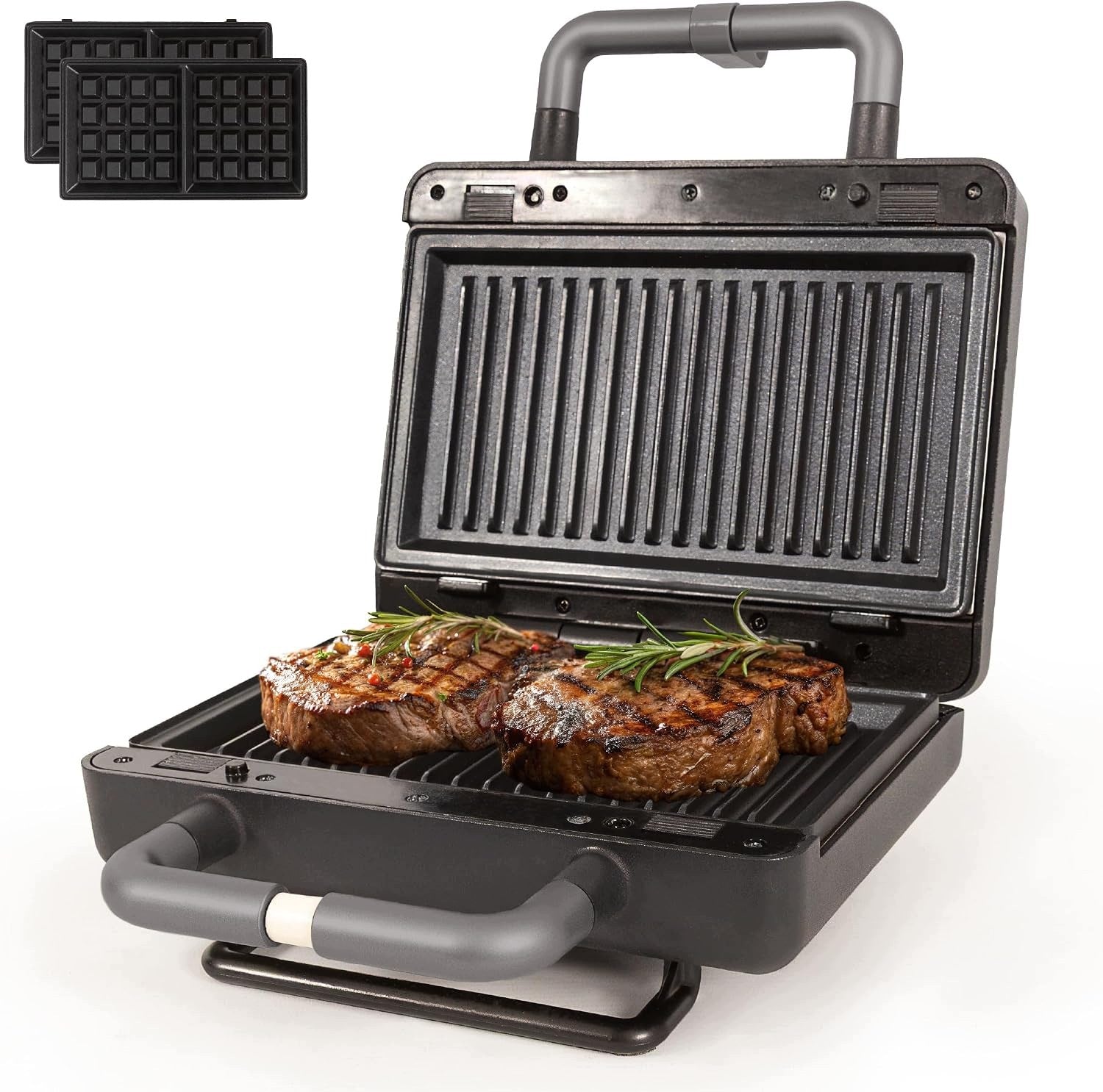 Gadgy 2in1 Waffle Iron and Sandwich Maker 600W – Removable Non-Stic Plates