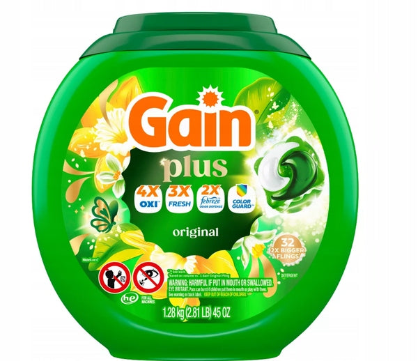 Gain Original 1,28 kg 32 pcs. - Fabric washing capsules