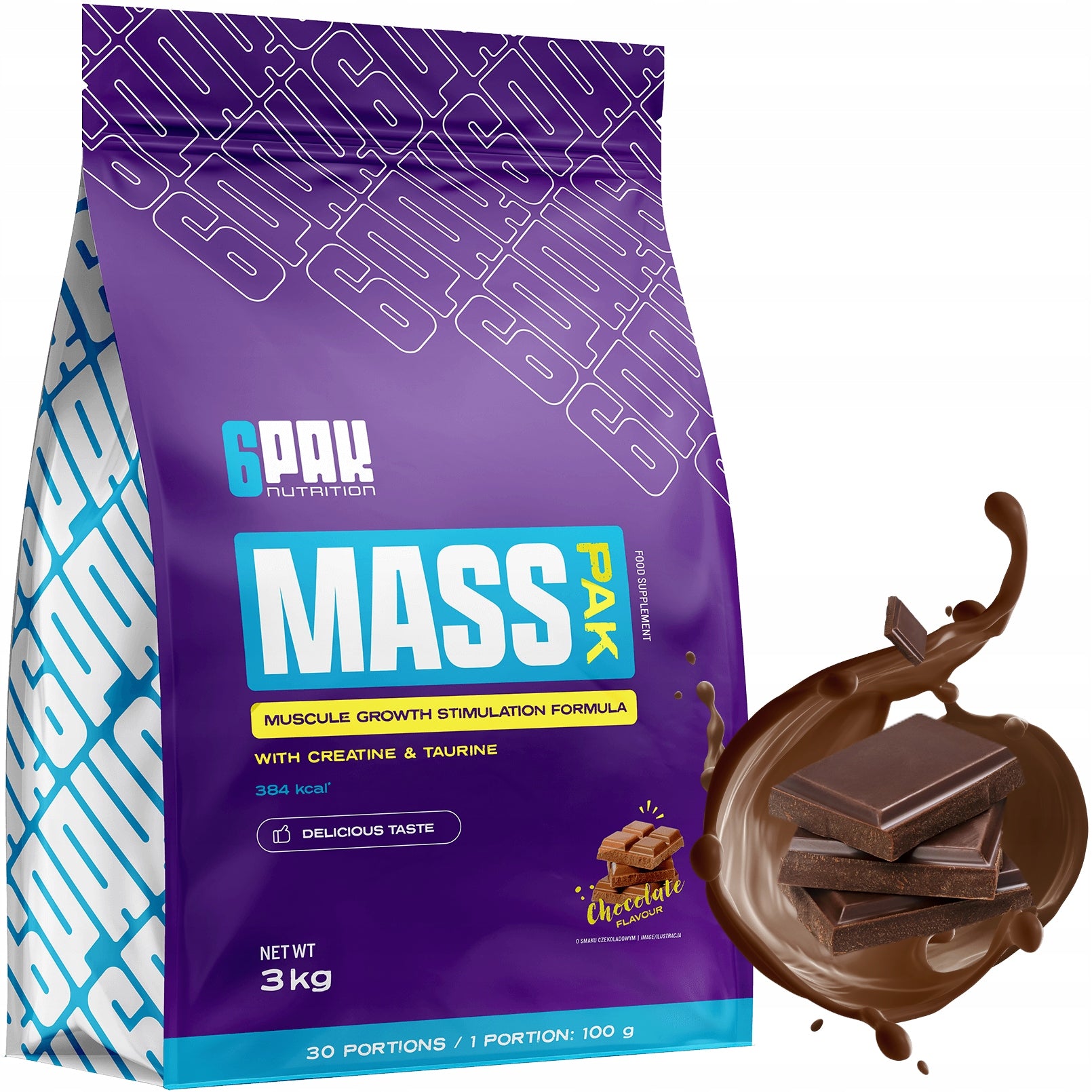 Gainer 3000g MASS PAK Complex Whey Protein WPC Carbohydrates Creatine