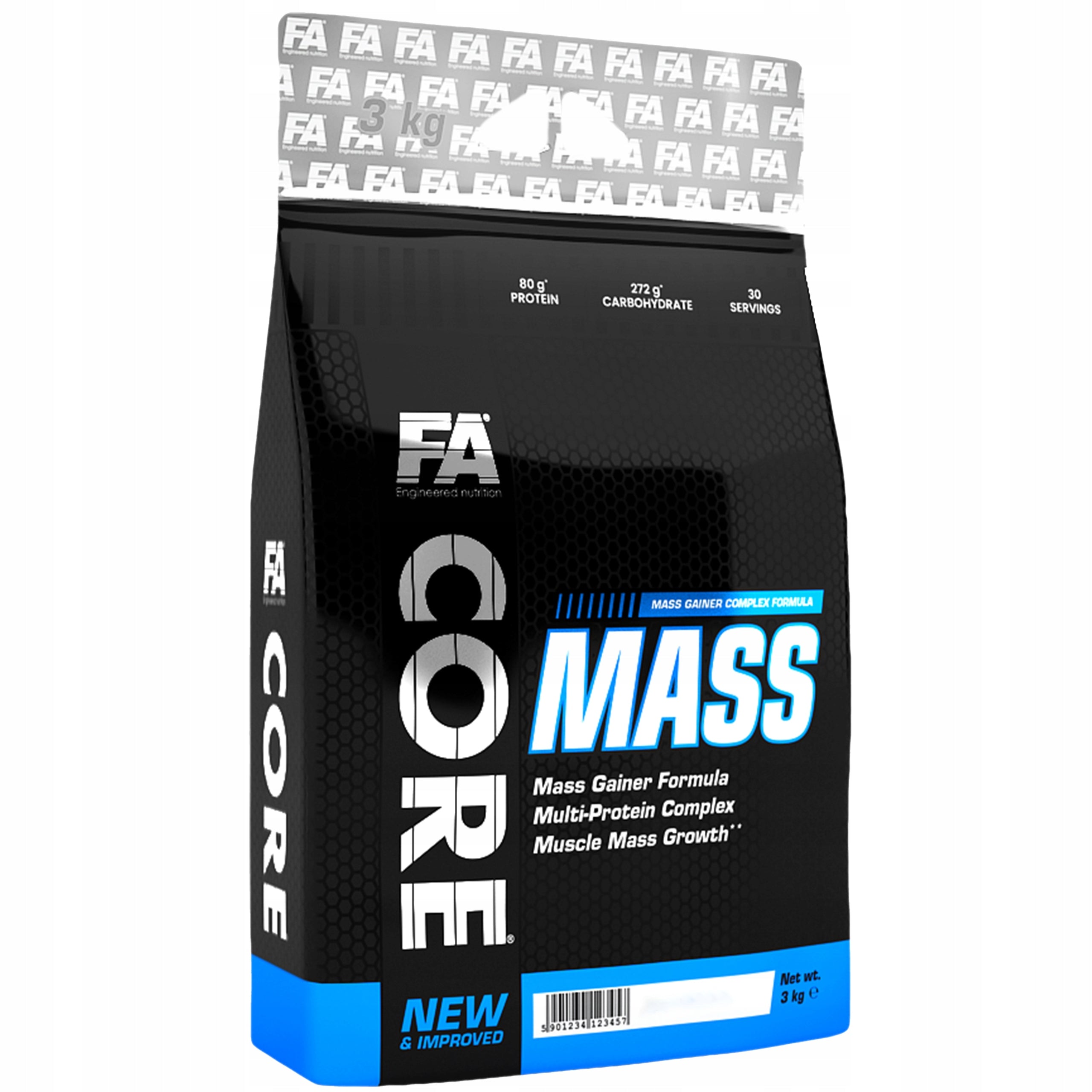 Gainer FA NUTRITION Mass Core 3kg Chocolate Conditioner Mass Protein Whey