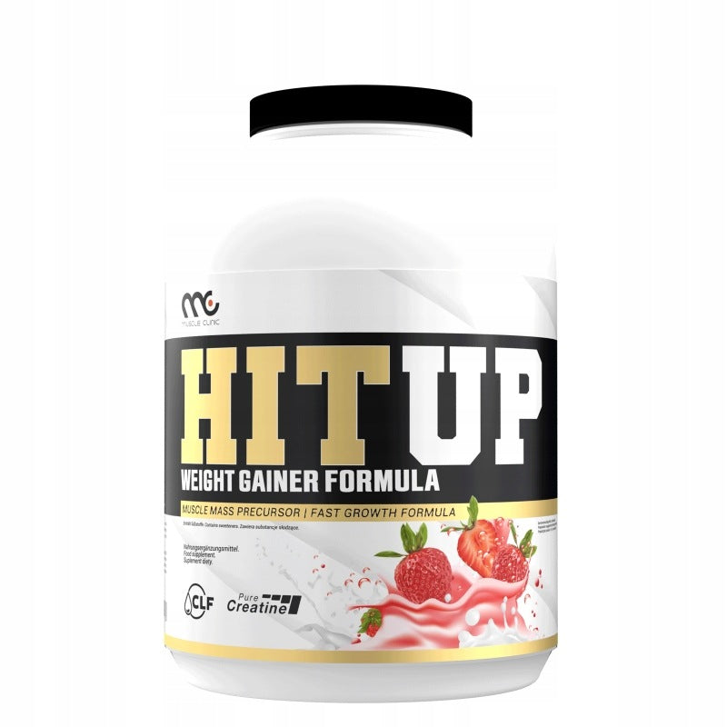 Gainer HitUp Muscle Clinic 3000g with Creatine Strawberry Expiration date at least six months from the date of purchase