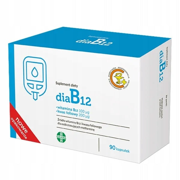 Galena Diab12 Vitamin B Folic acid 90 capsules