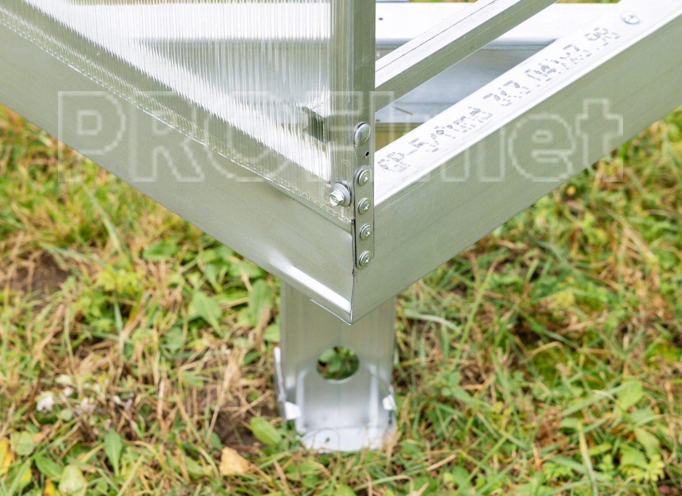 Galvanized foundation for greenhouses 3x4m steel Product height 8 cm