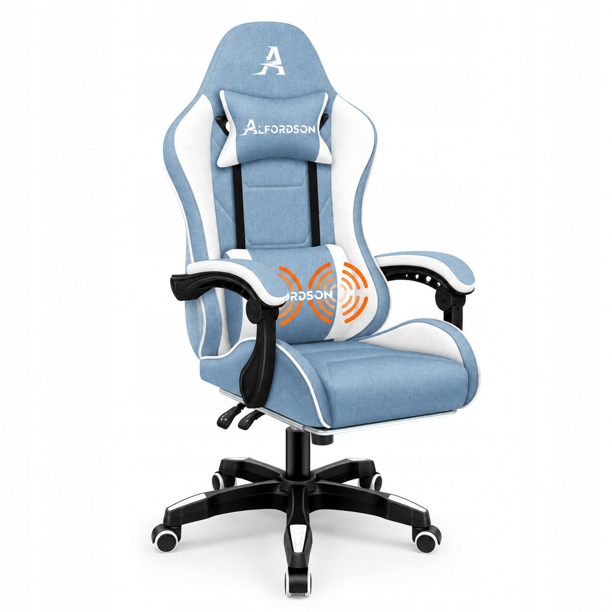 Gaming Chair Blue Gaming Chair Comfortable Office with Footrest
