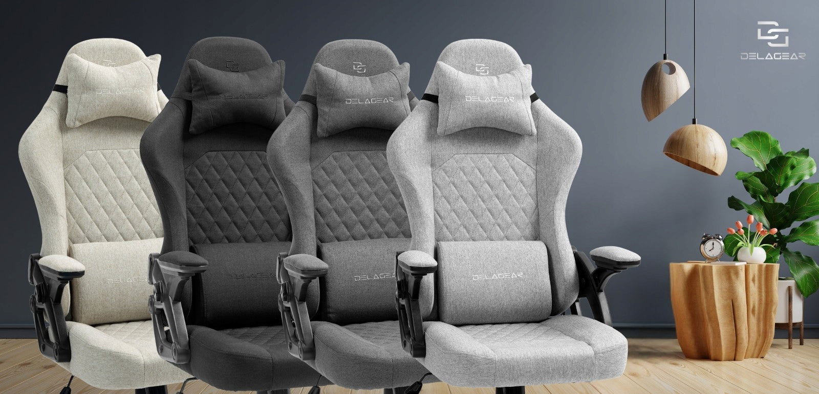 Gaming Chair DELAGEAR G 404 Black Material Model G 404 Czarny Materiałowy