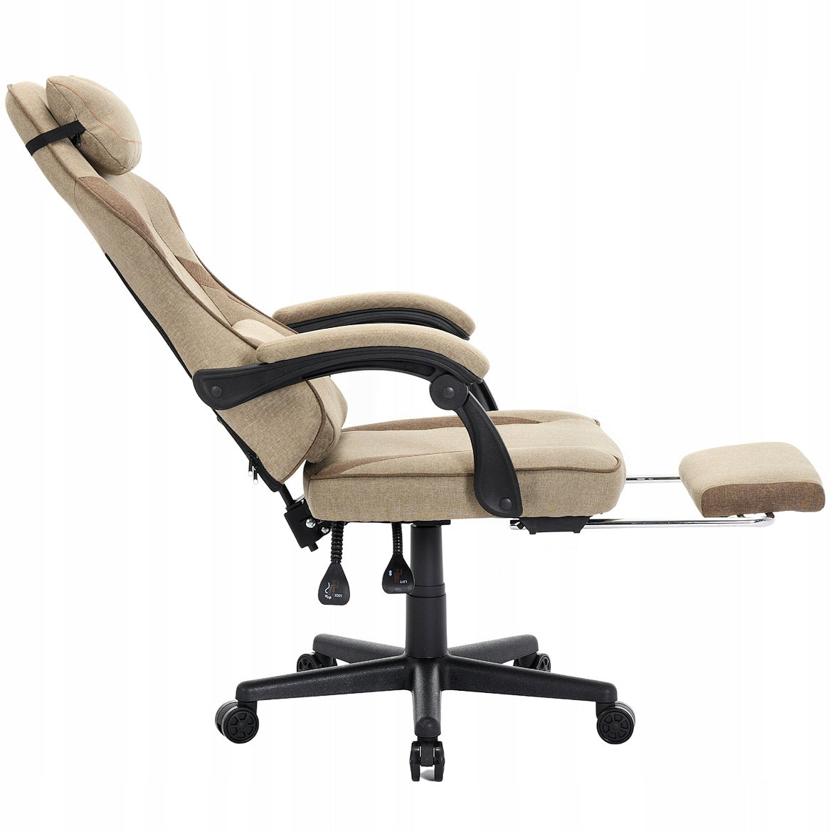 Gaming Chair Deus Edge Beige Furniture height 124 cm