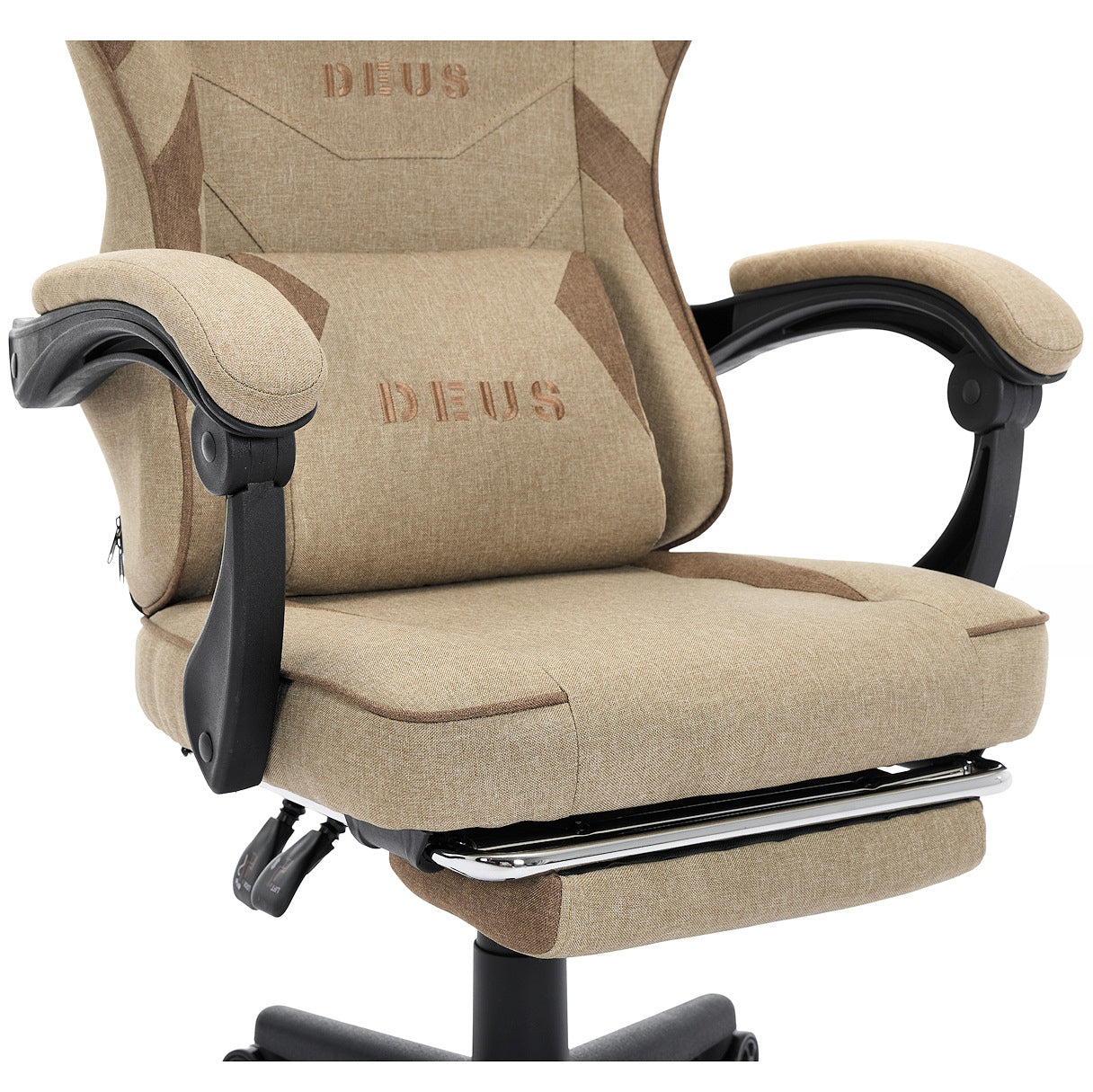 Gaming Chair Deus Edge Beige Maximum seat height 52 cm