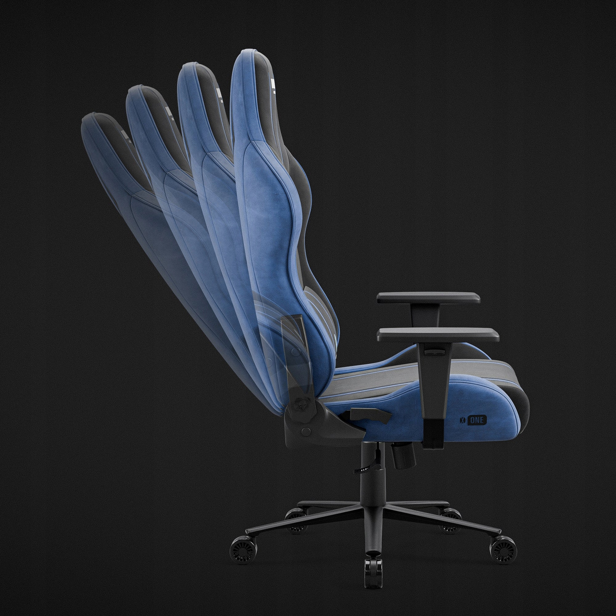Gaming Chair Diablo X-One 2.0 Material, Normal Size Night Blue Furniture height 134 cm