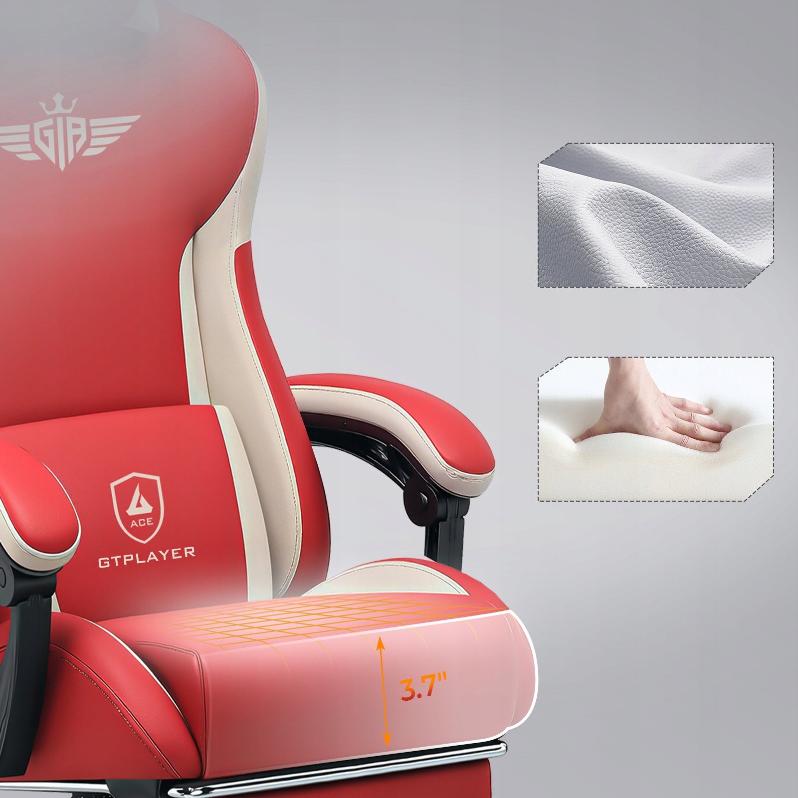 Gaming Chair Ergo Sunbed 165° Footrest Load 150kg Red EAN (GTIN) 4255764508439