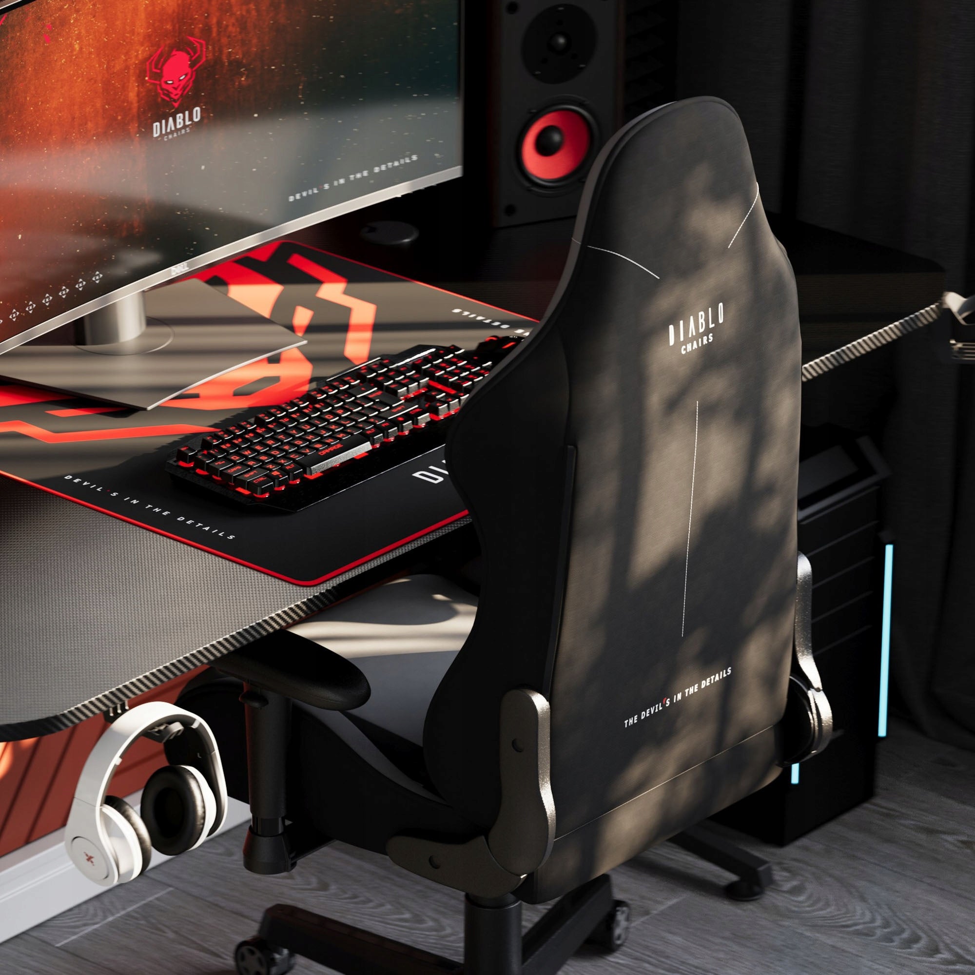 Gaming Chair Material Swivel For Player DIABLO X-STARTER Grey Brand Diablo Chairs