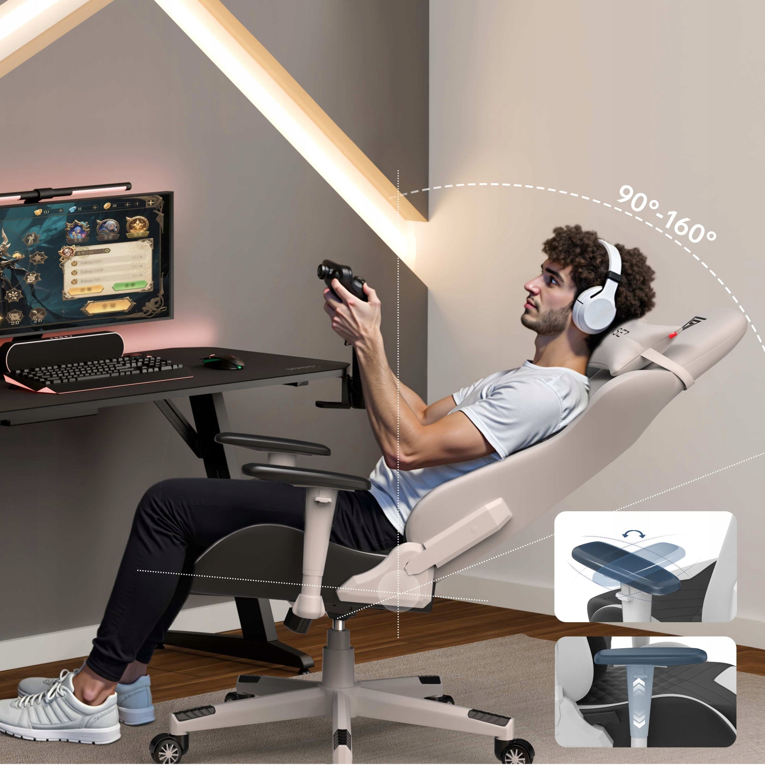 Gaming Chair Office Adjustable Senshi Sense7 Furniture width 70 cm