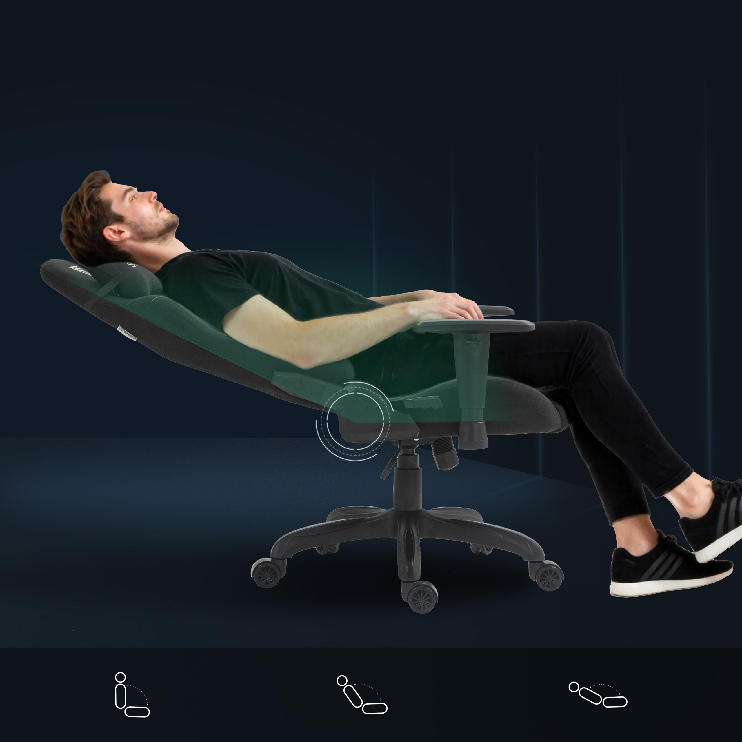 Gaming Chair Office Bucket Adjustable Sense7 Furniture depth 55 cm