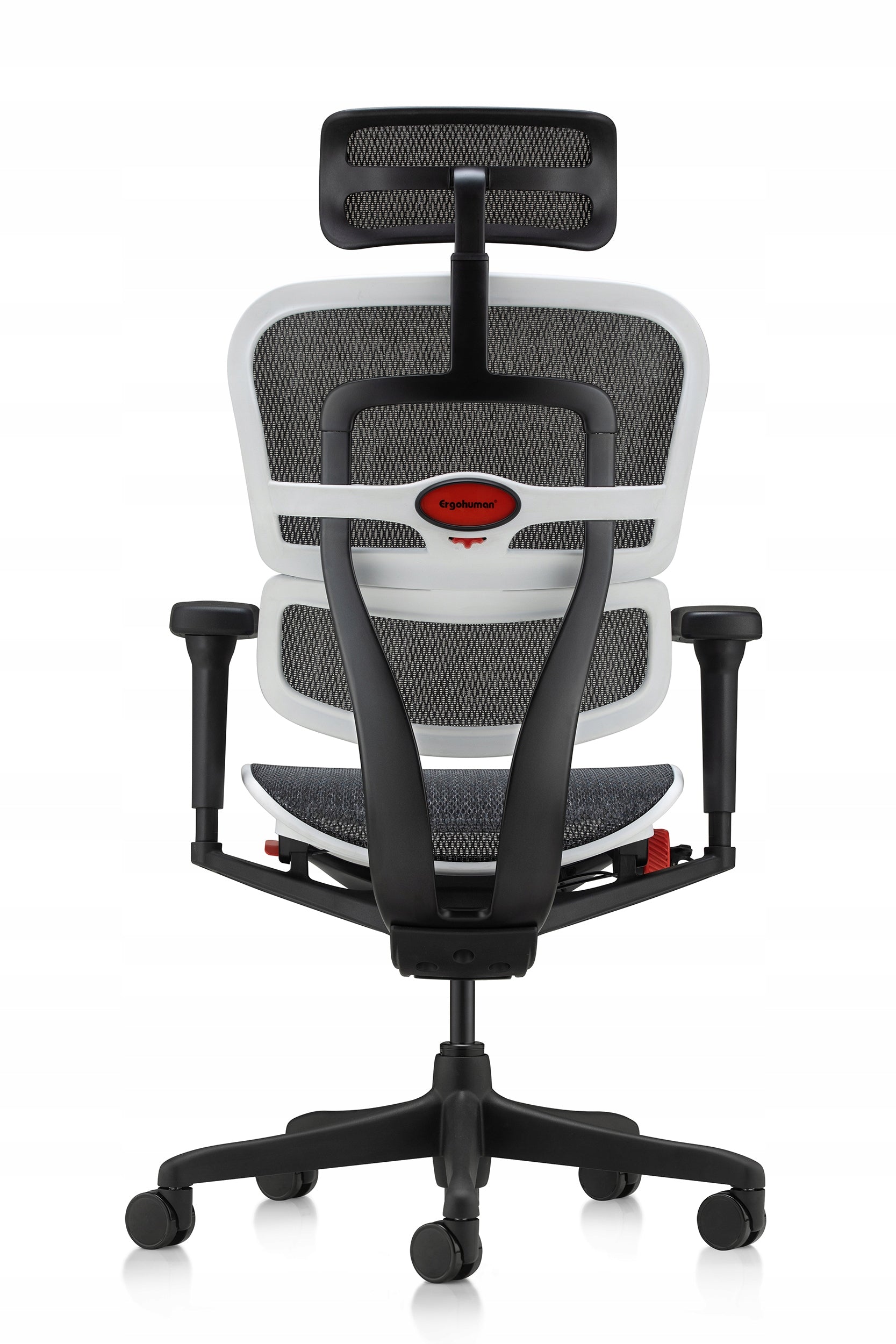 Gaming Chair Office Ergohuman 2 White Mesh Upholstery color black and white
