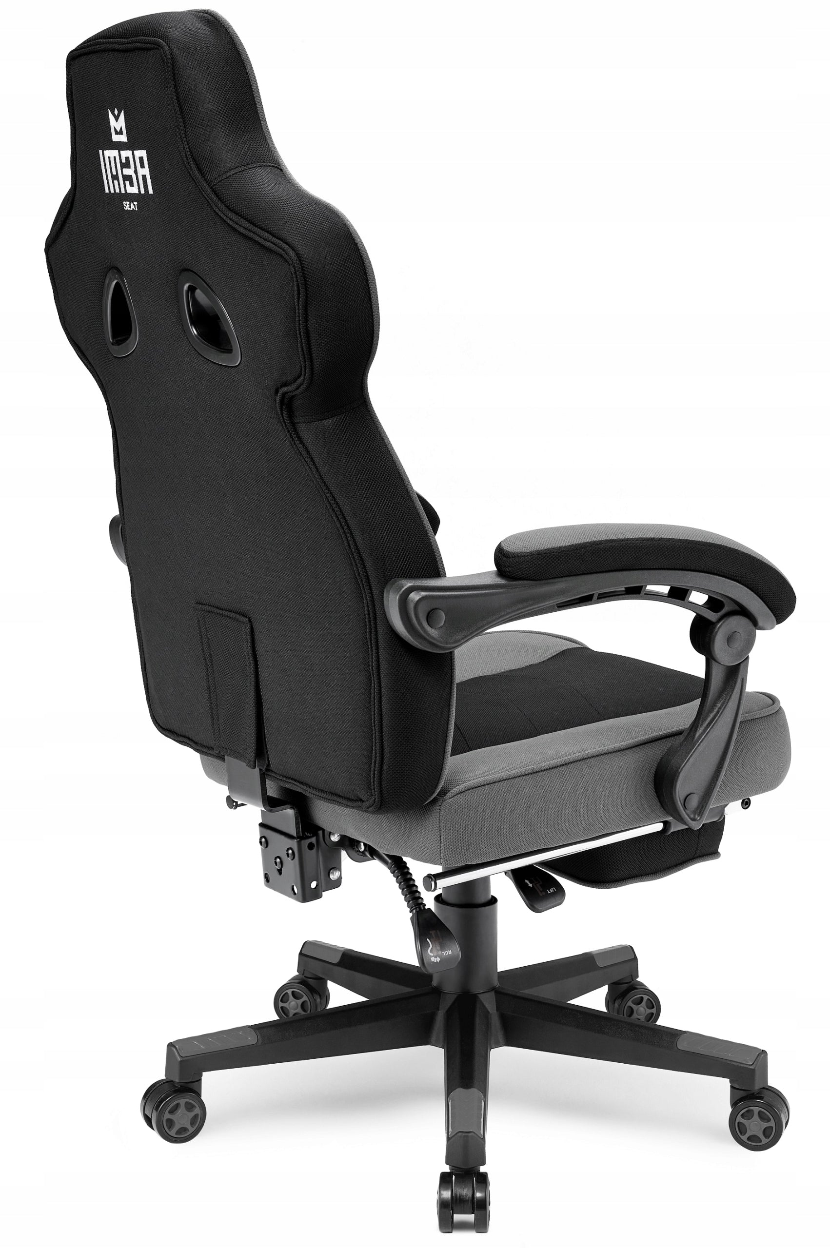 Gaming Chair Office Gaming Chair Emperor Black Grey Fabric Brand IMBA seat