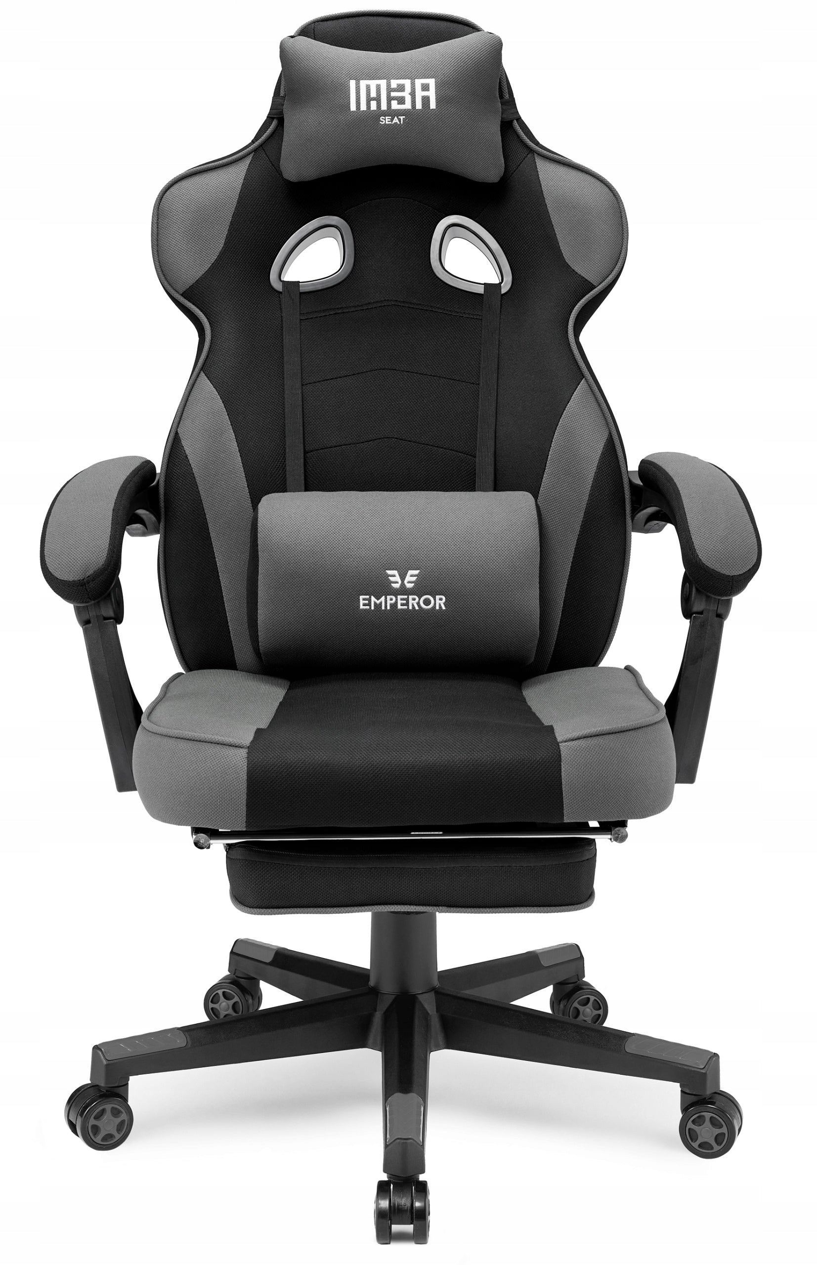 Gaming Chair Office Gaming Chair Emperor Black Grey Fabric Packaging status original
