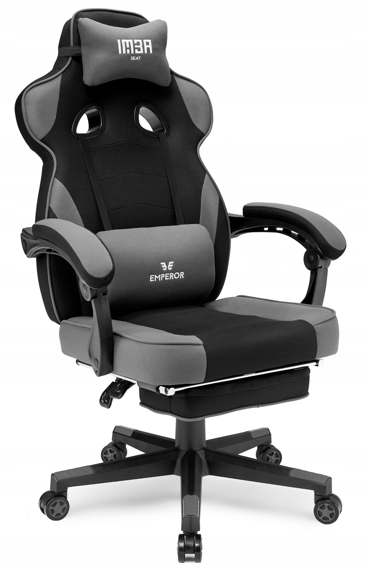 Gaming Chair Office Gaming Chair Emperor Black Grey Fabric