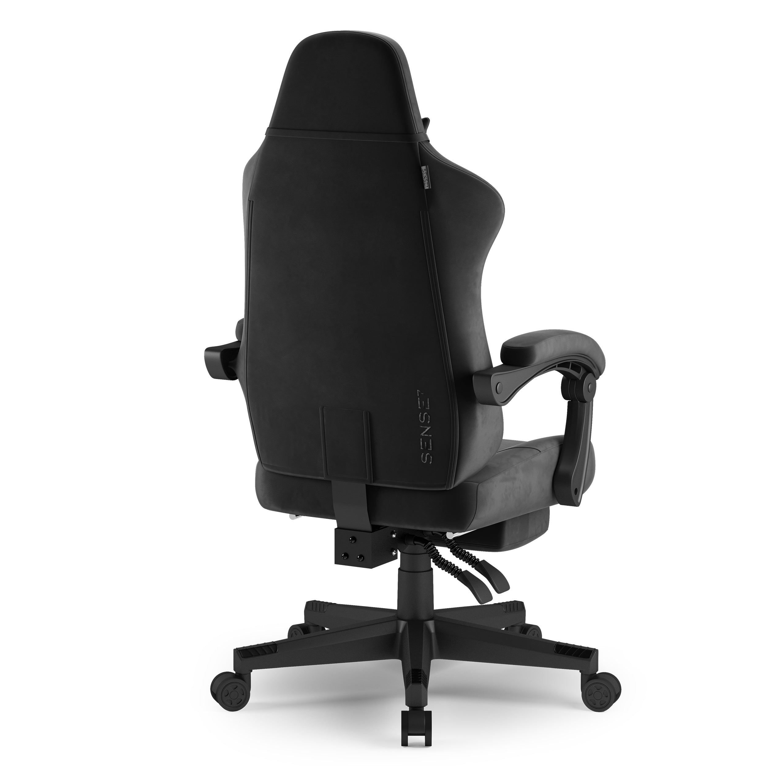 Gaming Chair Office Material Computer Chair + Footrest Sense7 Furniture height 129.5 cm