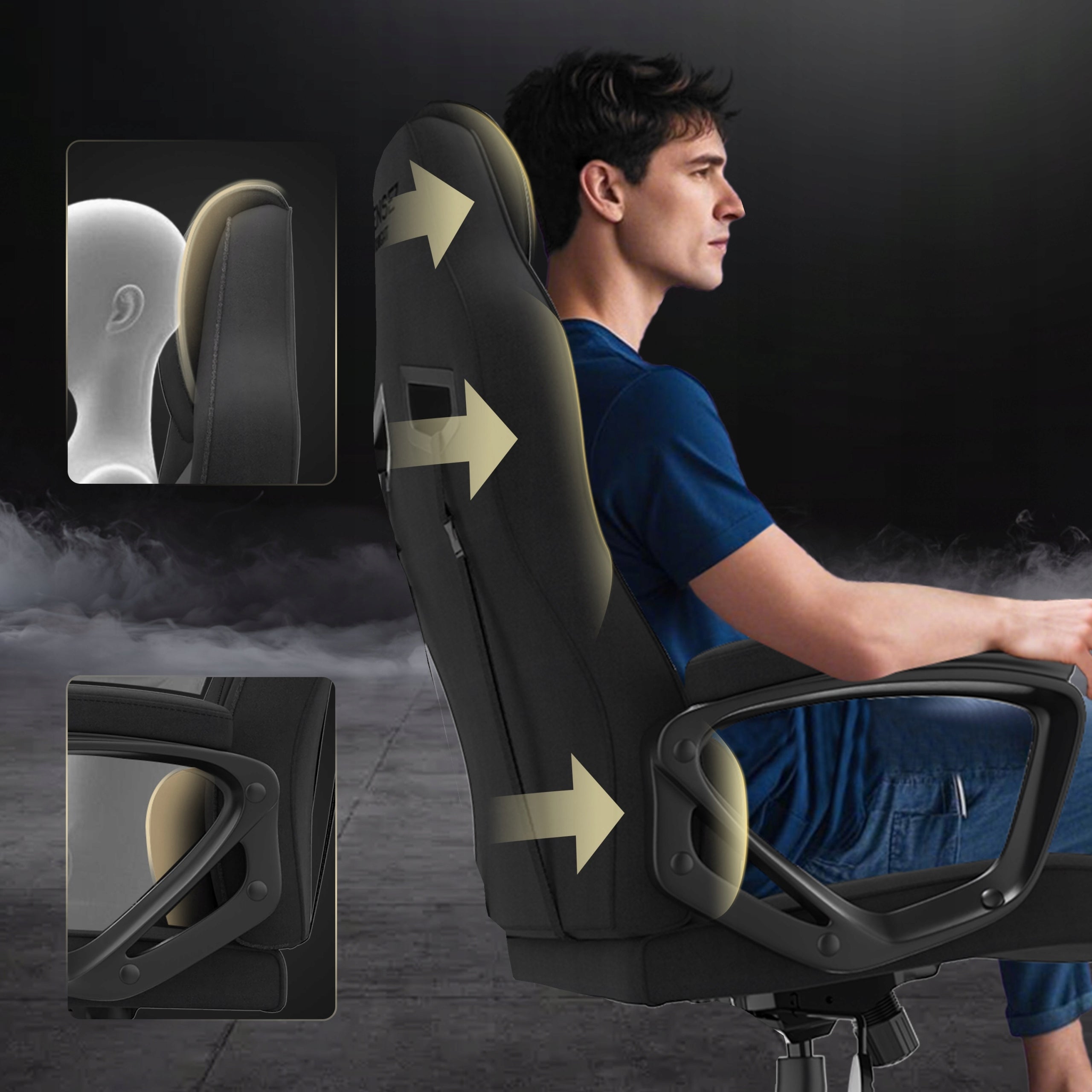 Gaming Chair Office Material Swivel Office Chair Knight Sense7 Brand Sense7