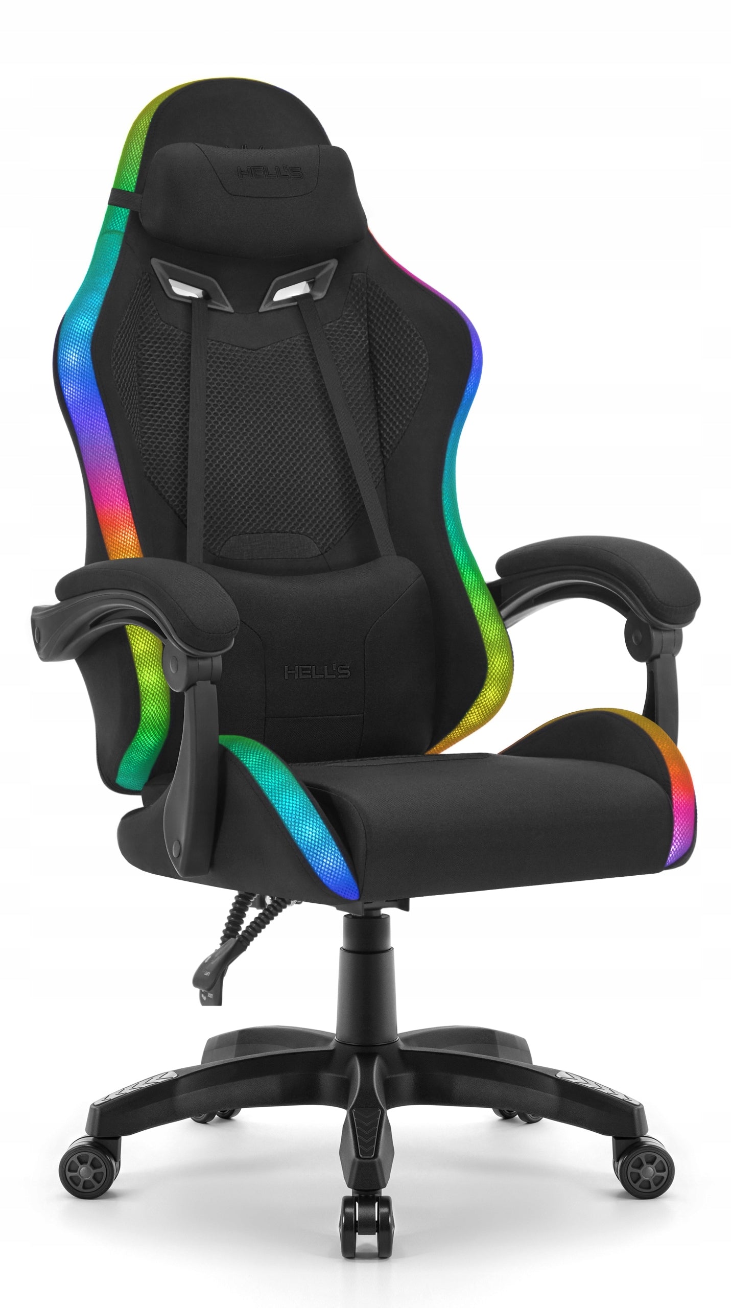 Gaming Chair Office Rotary Hell's Chair HC-1012 Black LED Fabric Manufacturer code 5907196011092
