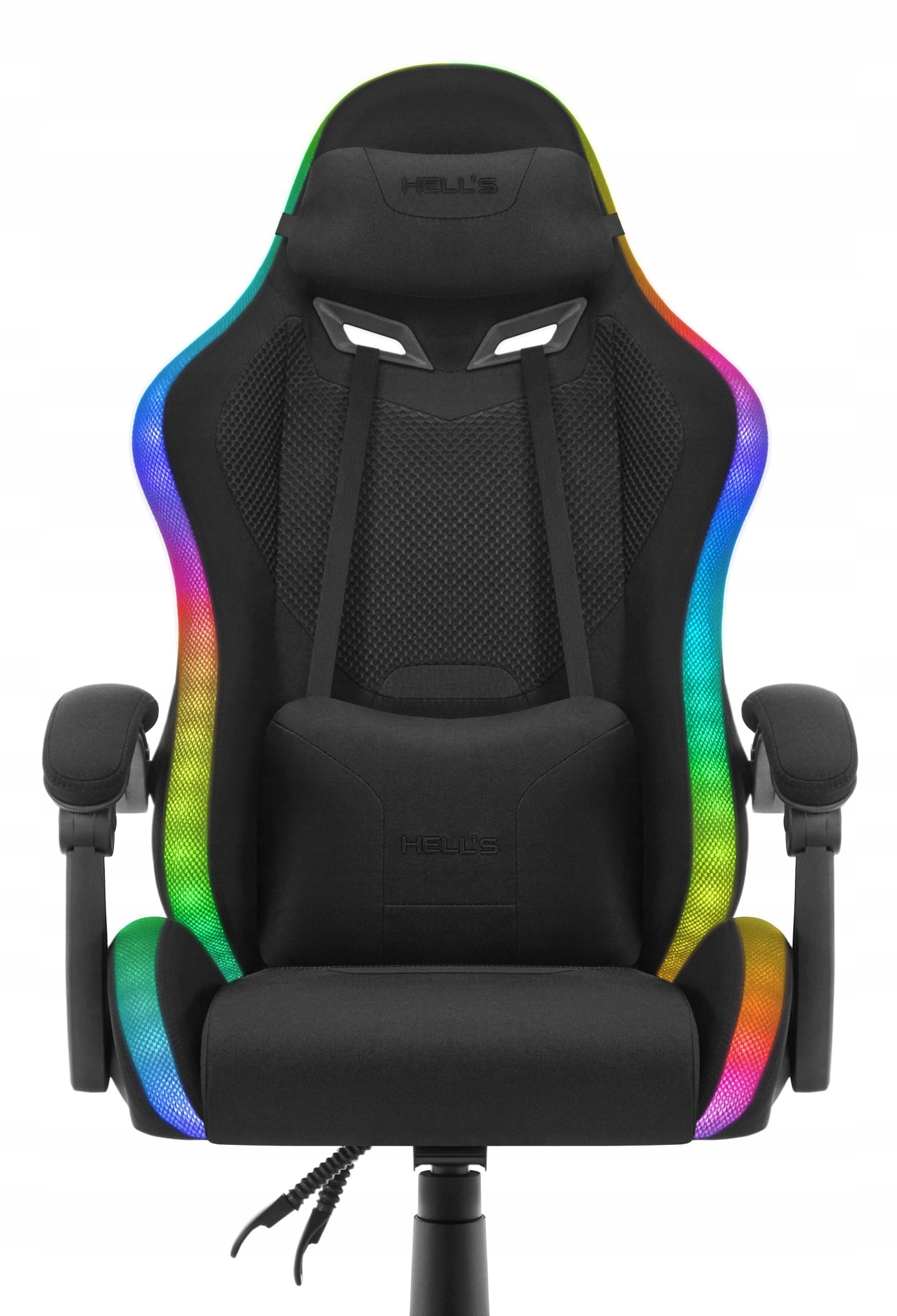Gaming Chair Office Rotary Hell's Chair HC-1012 Black LED Fabric