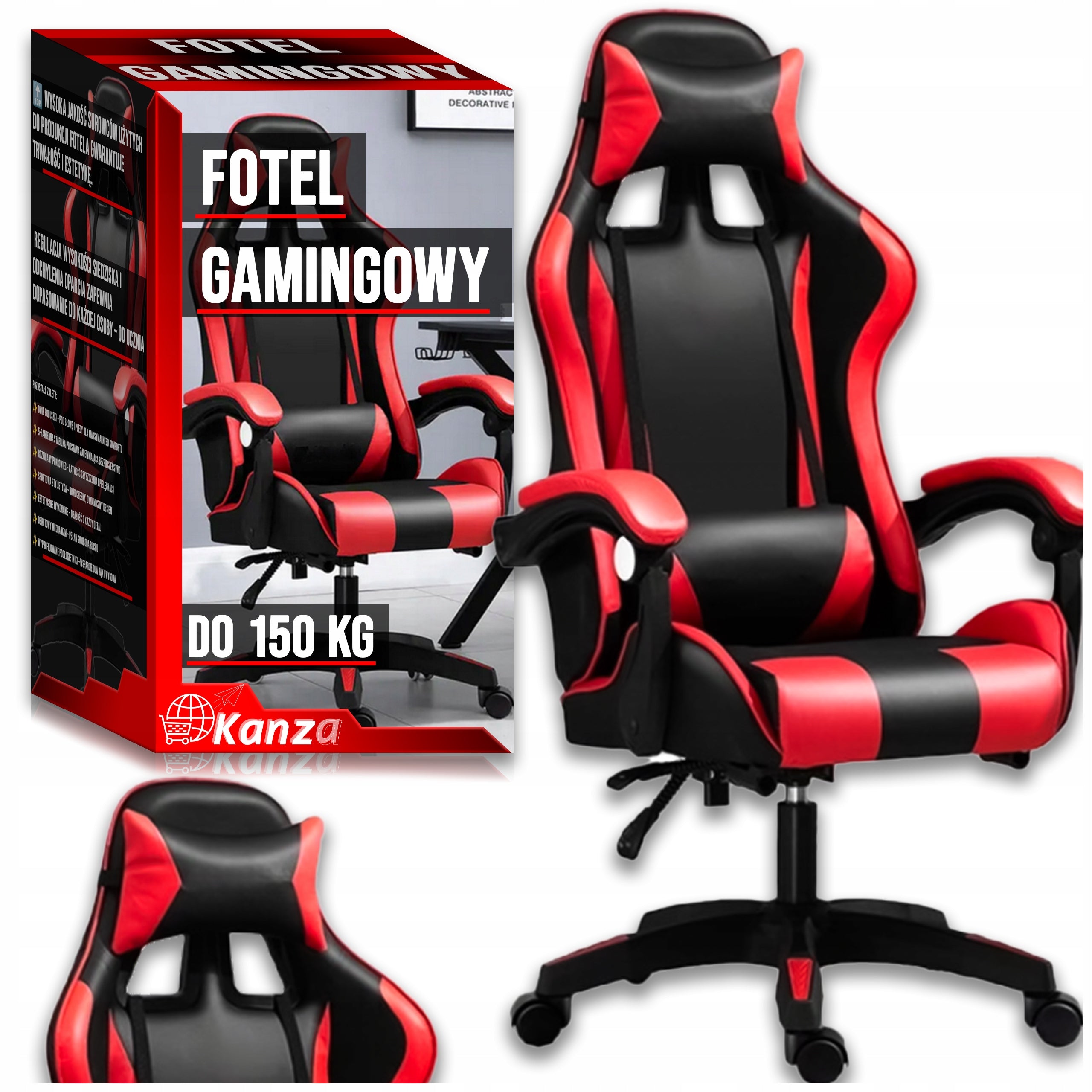 Gaming Chair Office Rotating Bucket Desk Chair STRONG up to 150 kg! Packaging status original