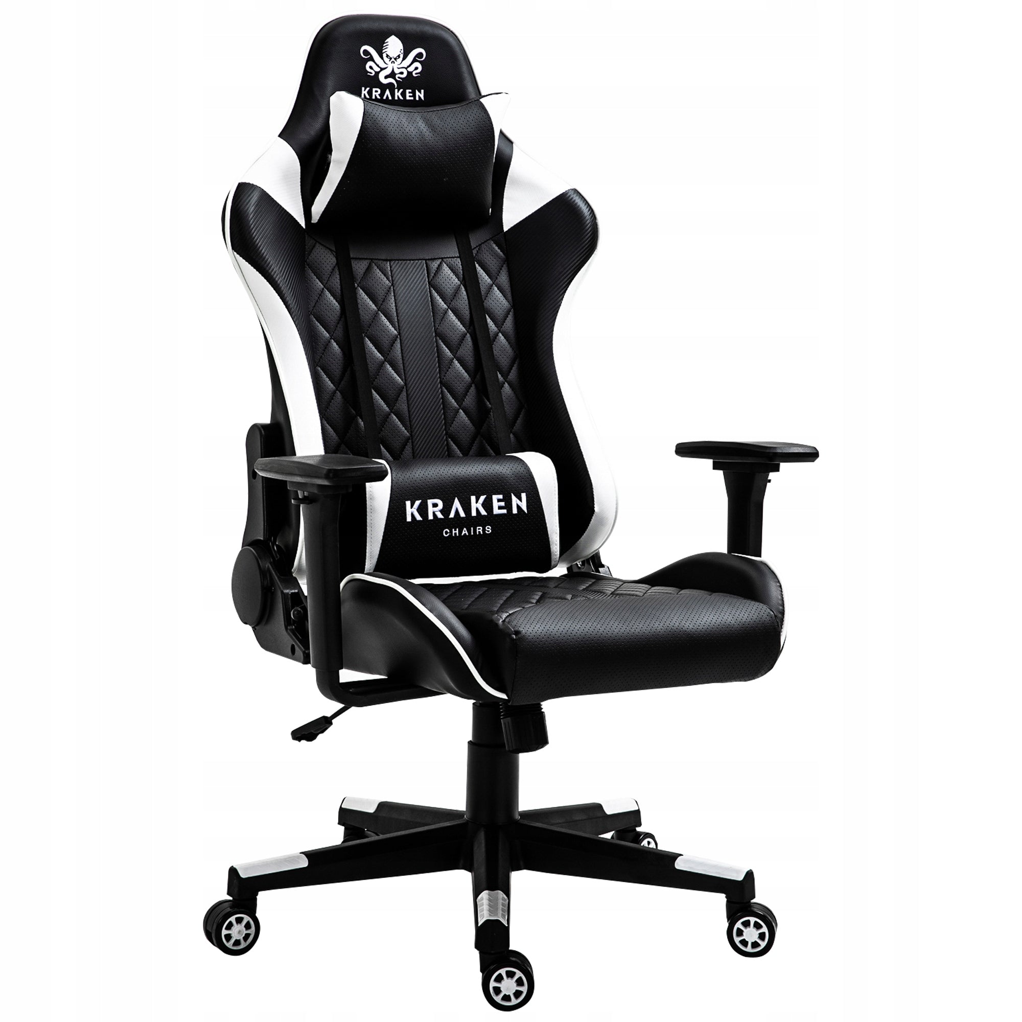 Gaming Chair Office Swivel Bucket Office Chair Black and White