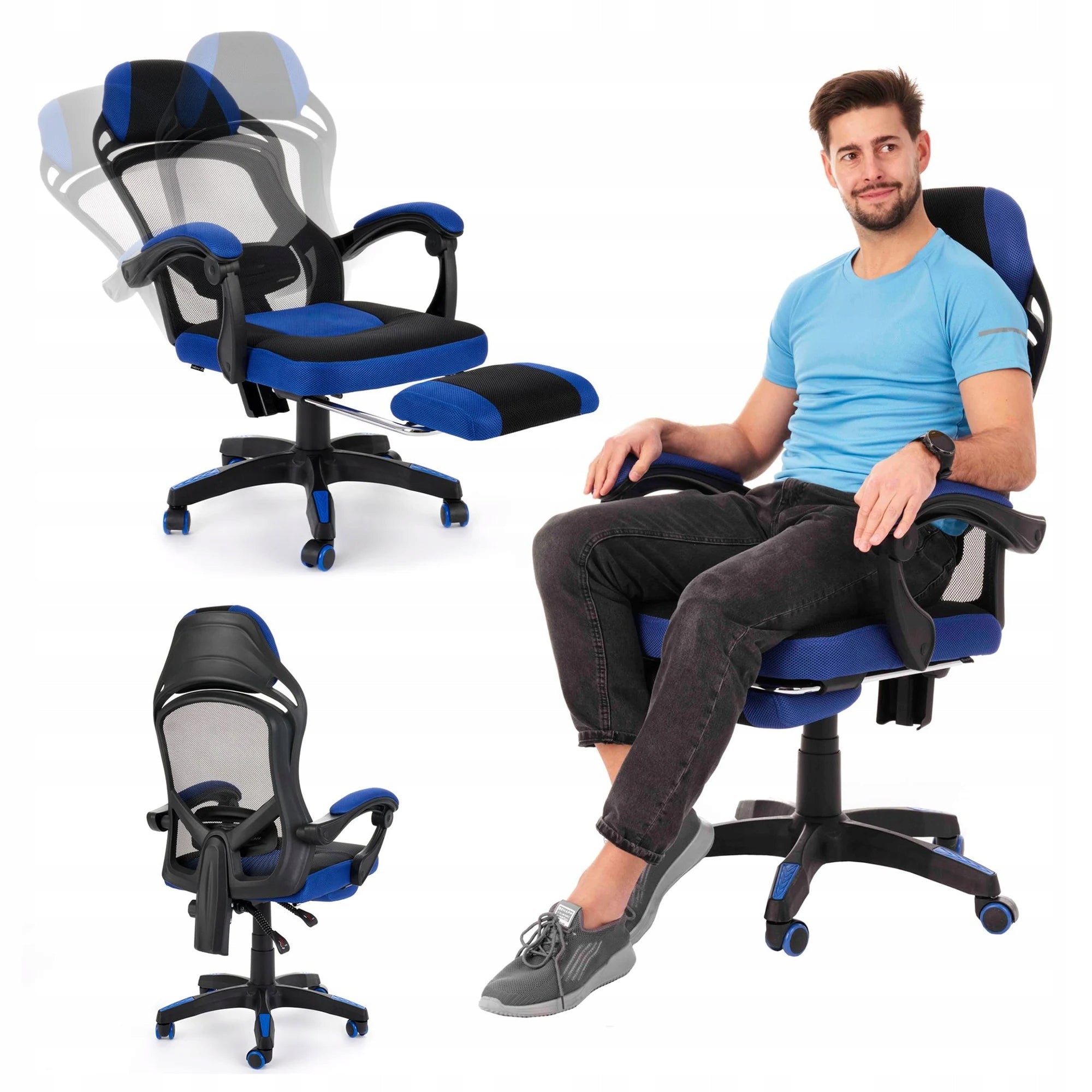 Gaming Chair Office Swivel Chair with Footrest For Office Material