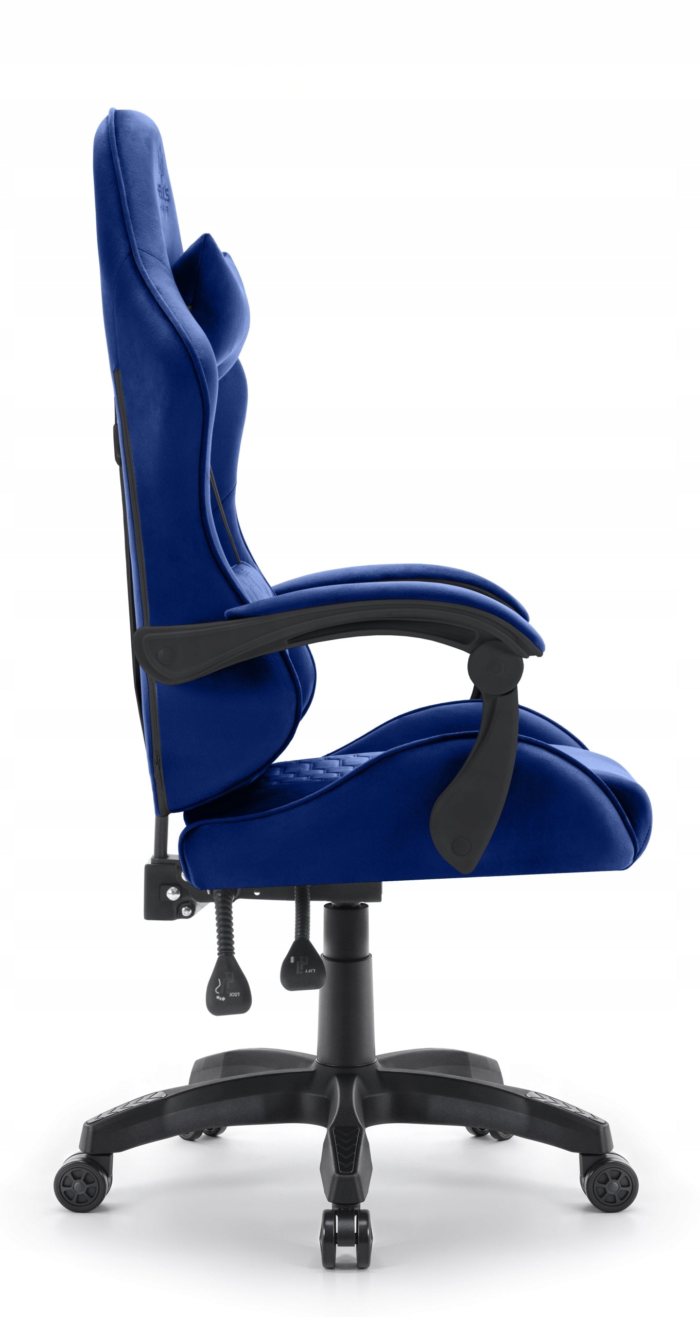 Gaming Chair Office Swivel Hell's Chair HC- 1000 Navy Blue Fabric Brand HELL'S CHAIR