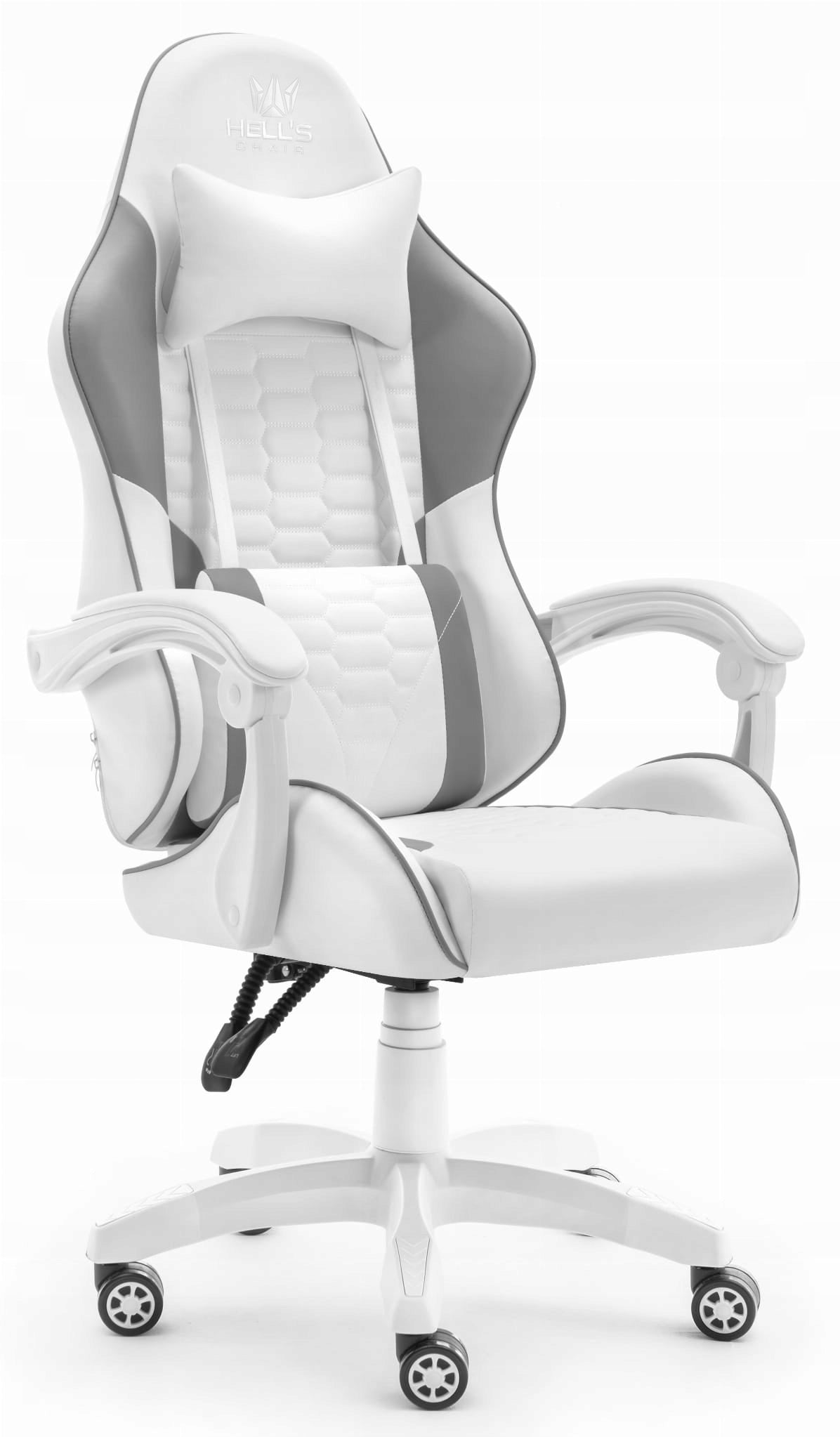 Gaming Chair Office Swivel Hell's Chair HC-1000 White-Grey Brand HELL'S CHAIR