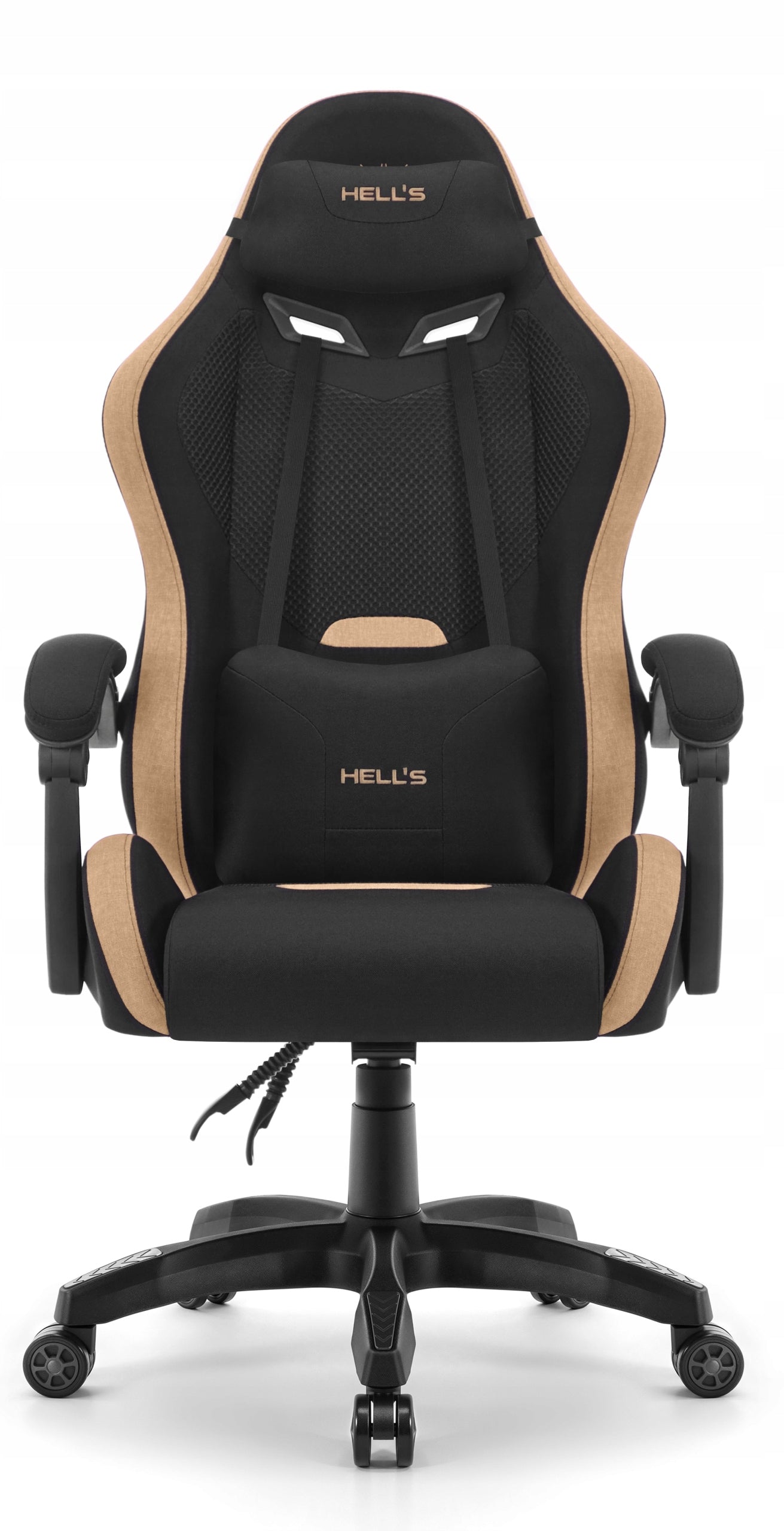 Gaming Chair Office Swivel Hell's Chair HC-1012 Black Beige Fabric EAN (GTIN) 5907196011078