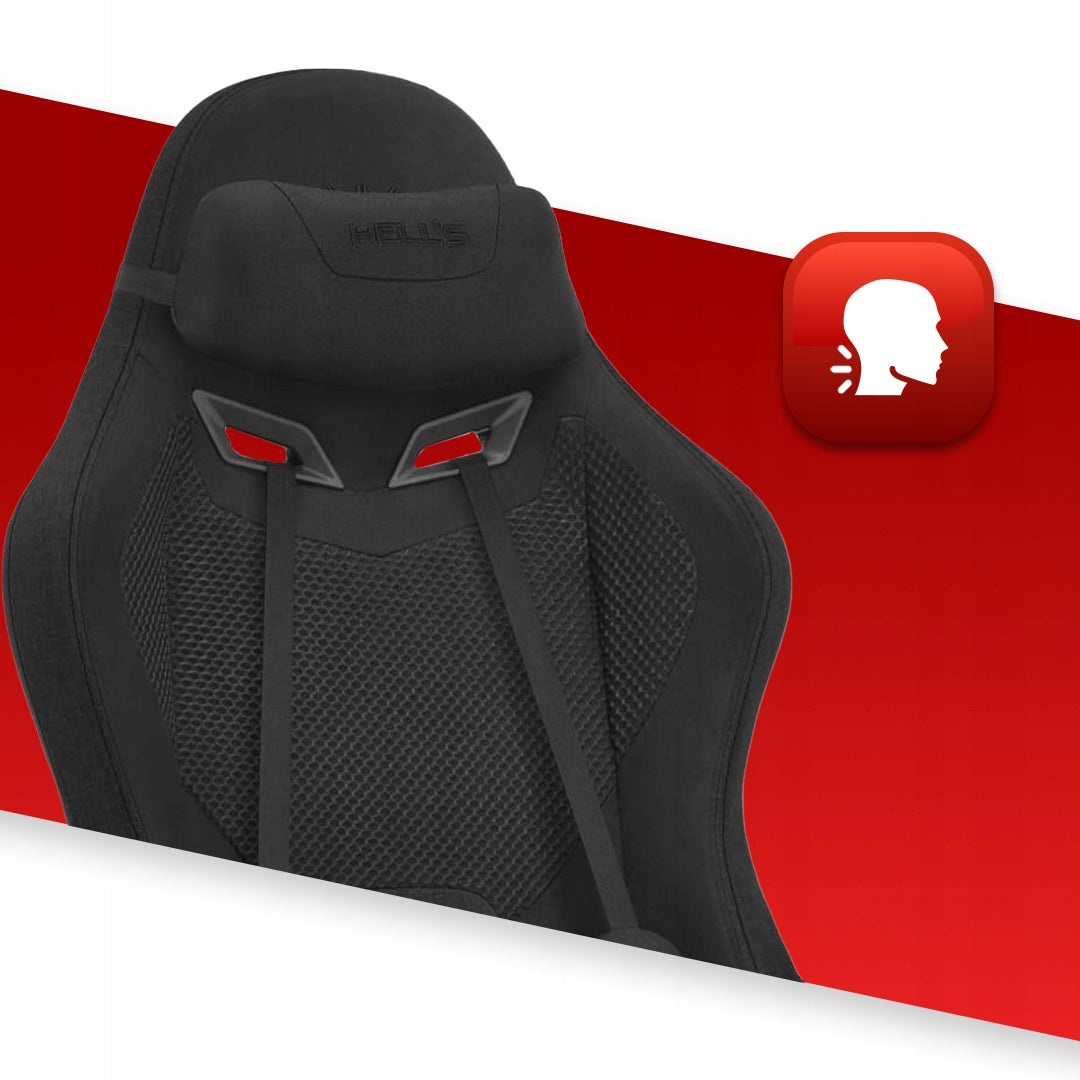 Gaming Chair Office Swivel Hell's Chair HC-1012 Black Fabric Packaging status original
