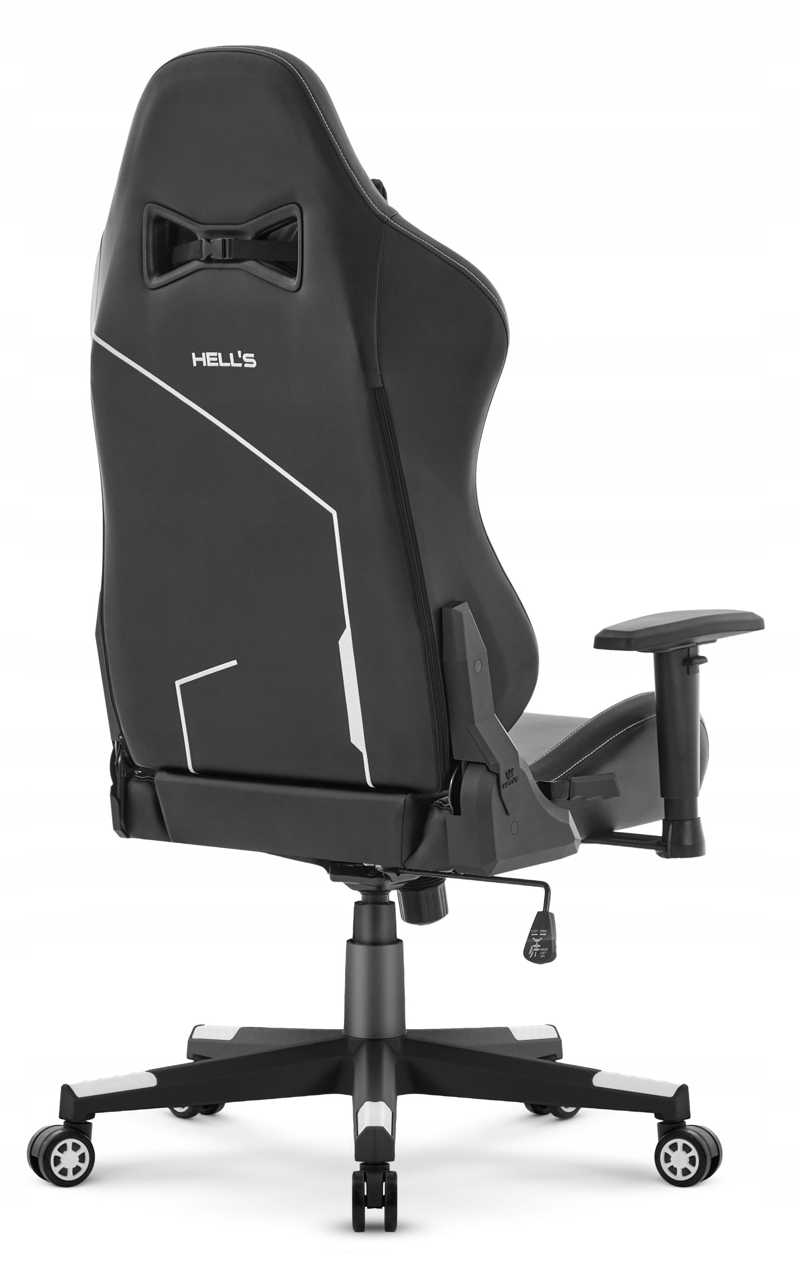 Gaming Chair Office Swivel Hell's Chair HC- 2001 Black-White Furniture height 137 cm