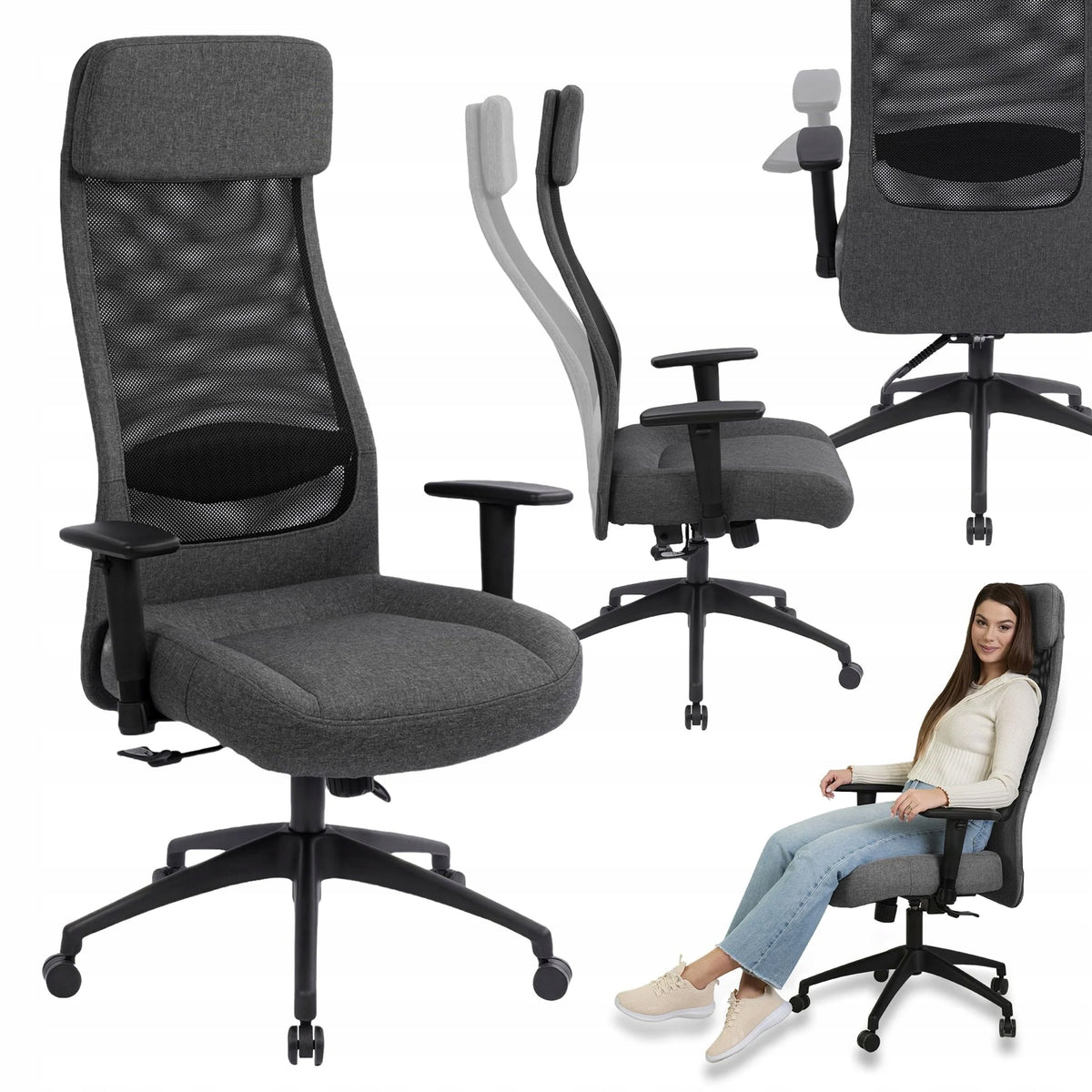 Gaming Chair Office Swivel Office Chair Ergonomic Fabric