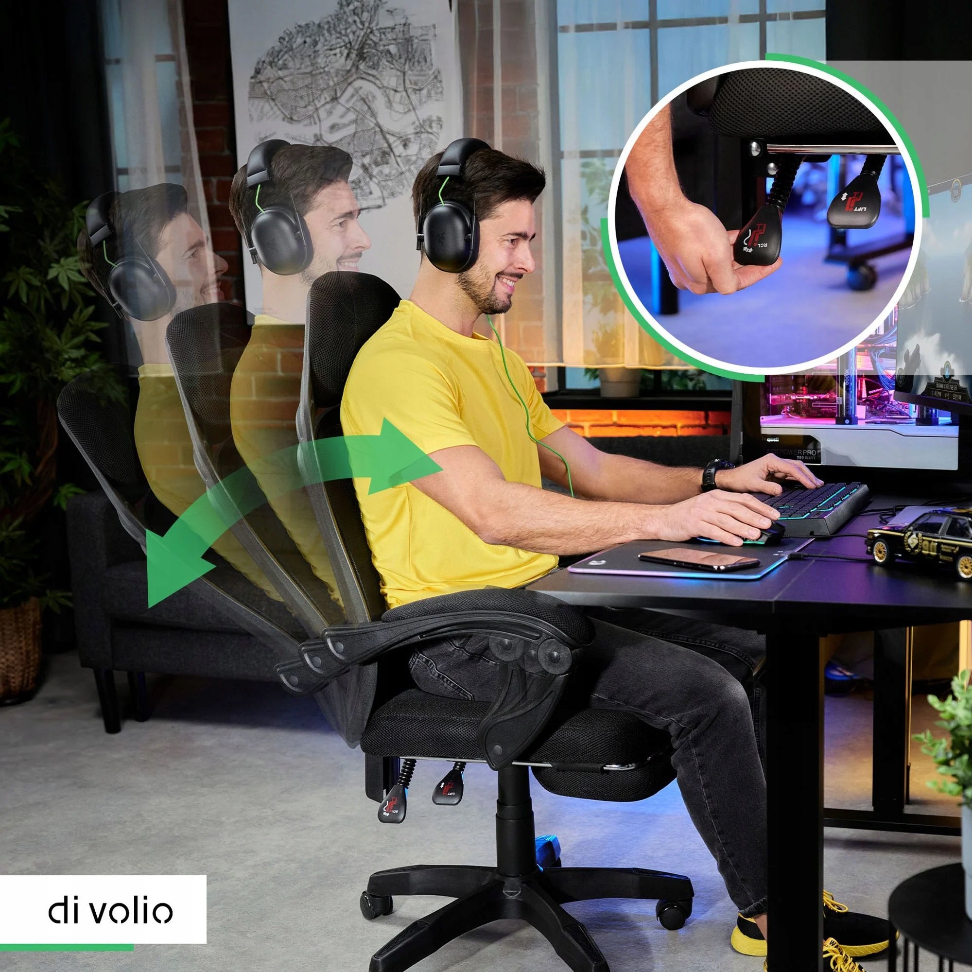 Gaming Chair Office Swivel with Footrest Material Office Chair Medical device no