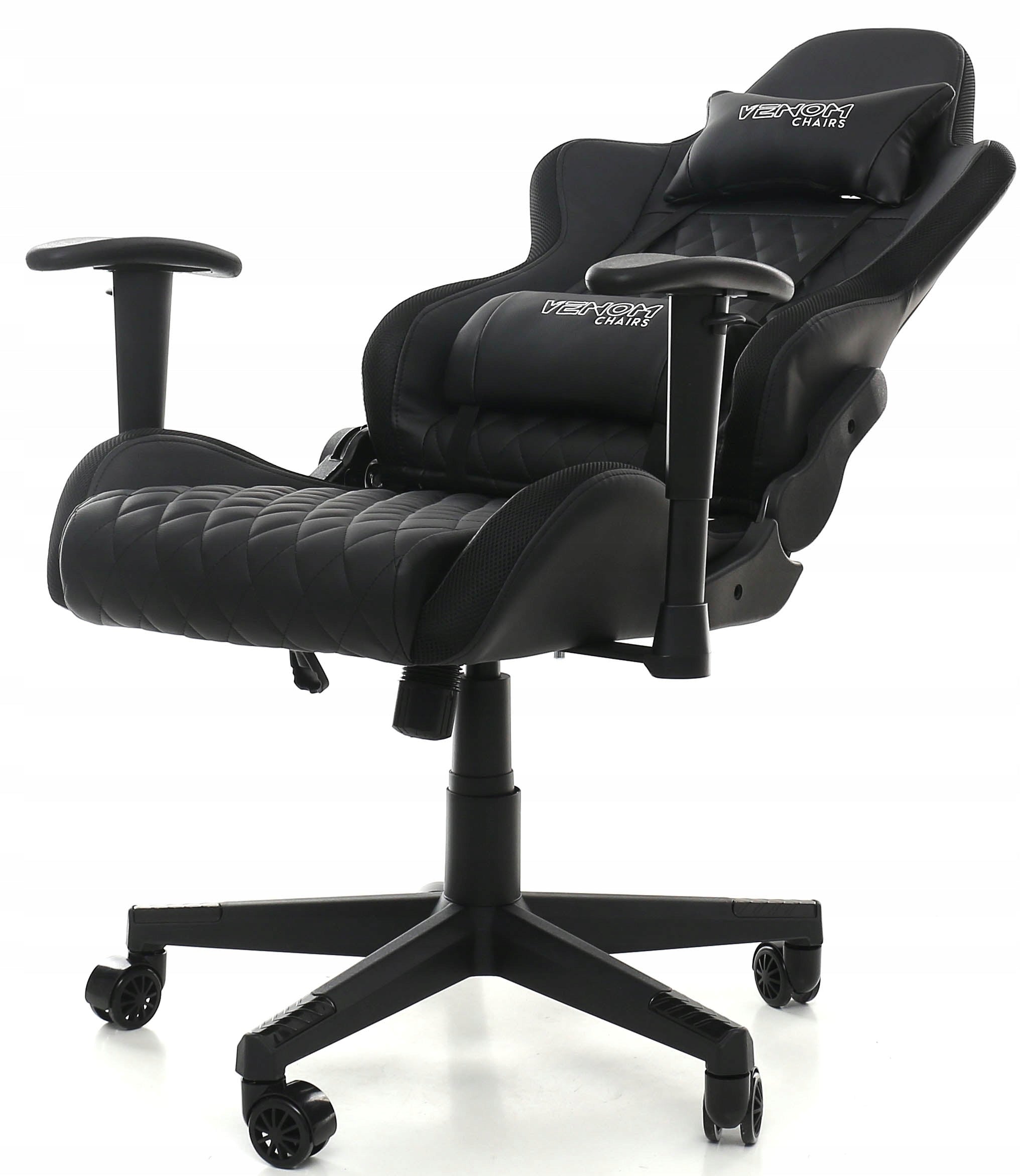 Gaming Chair Player Rotary VENOM CHAIRS RGB Remote Control LED Furniture height 131 cm
