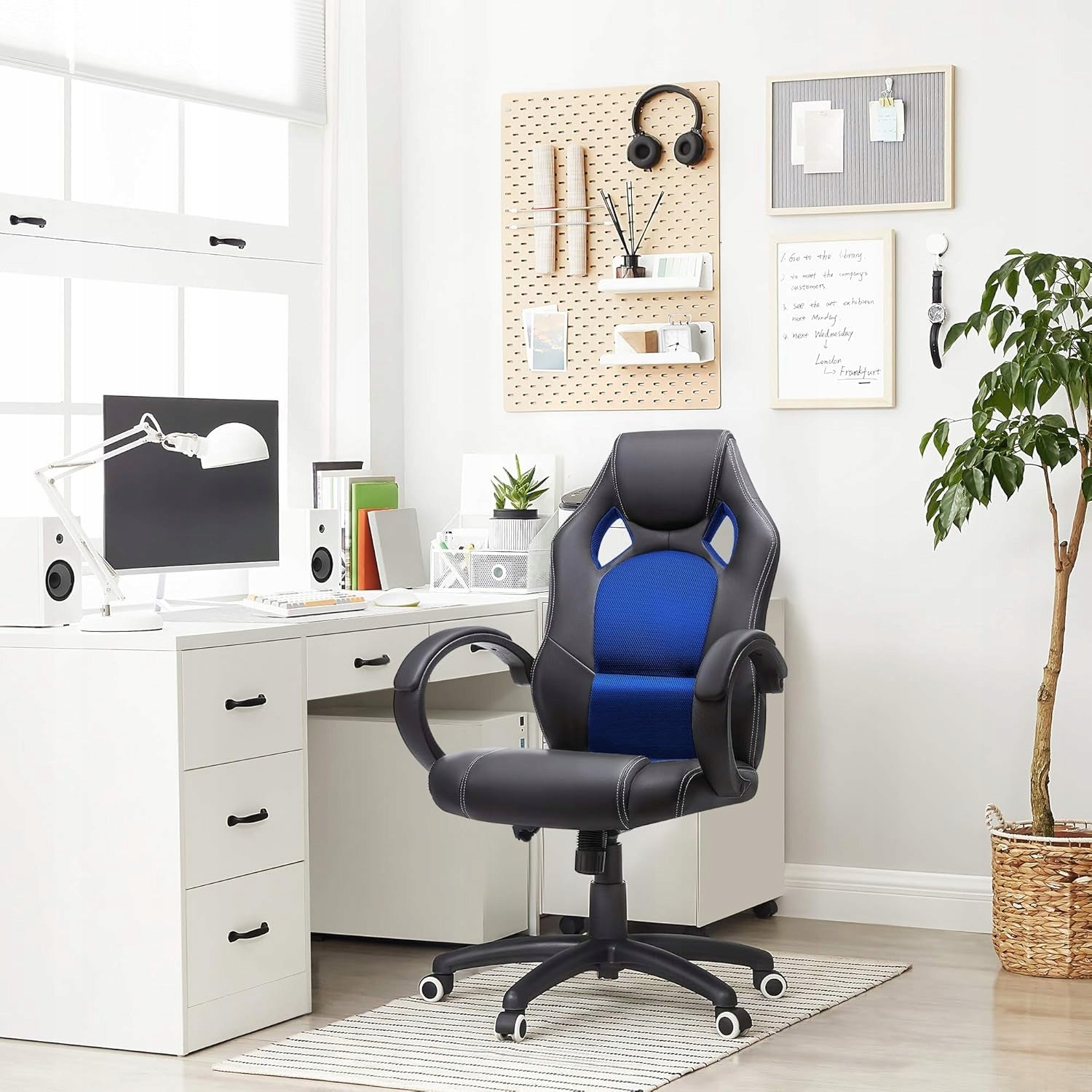 Gaming Chair SONGMICS Rotating Height Adjustment Artificial Leather 150Kg Medical device no