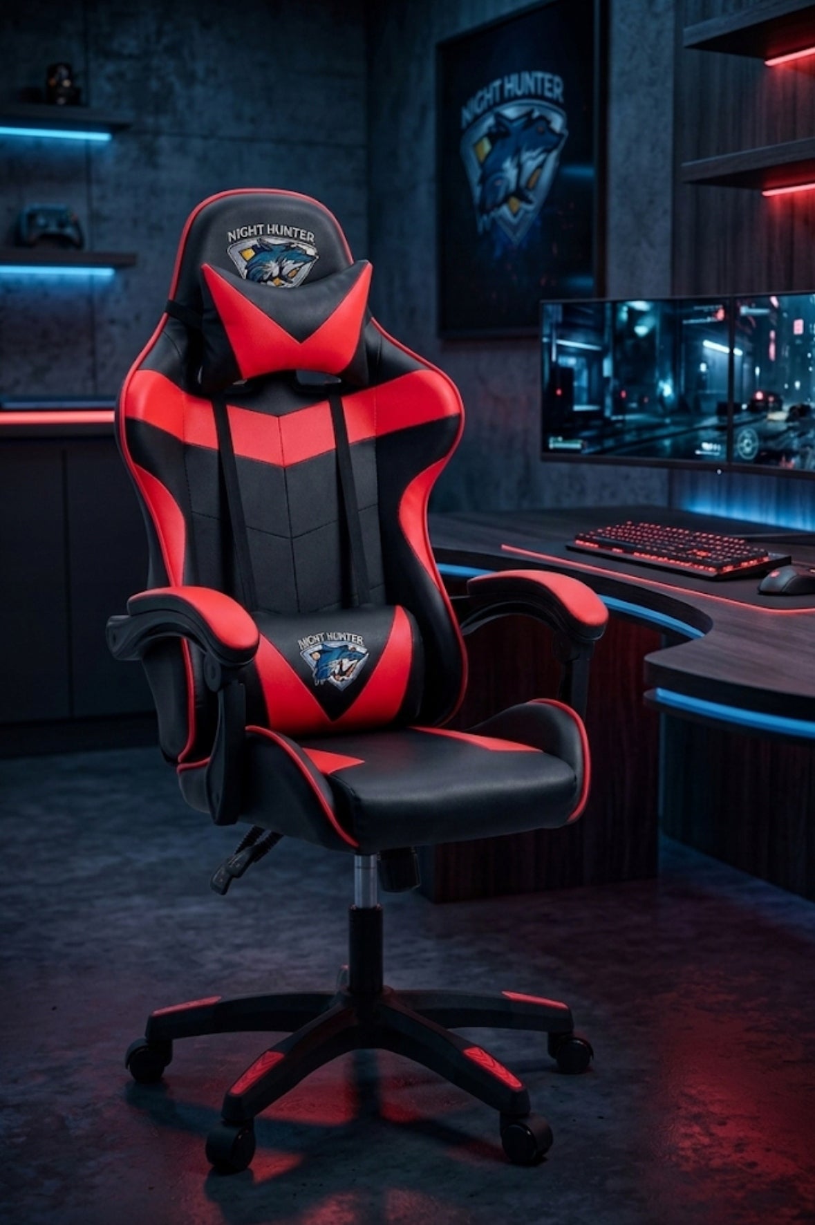 Gaming Chair Swivel Chair for Player with Massage Function Chair Manufacturer code Fotel Gamingowy Krzesło Obrotowe dla Gracza