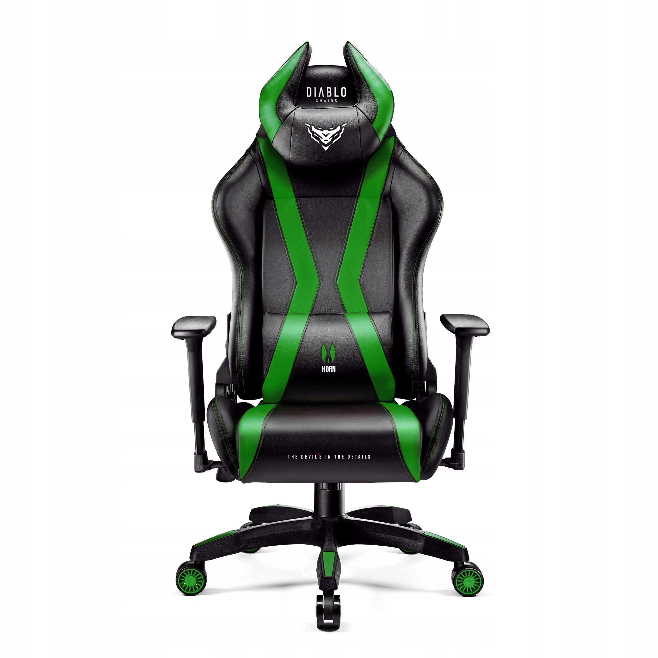 Gaming Chair Swivel DIABLO X-HORN 2.0 Normal Size Black & Green Packaging status original