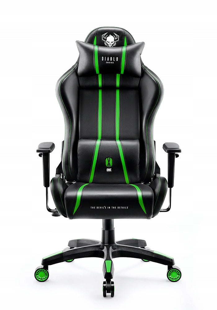 Gaming Chair Swivel DIABLO X-ONE 2.0 Normal Size Black & Green Packaging status original