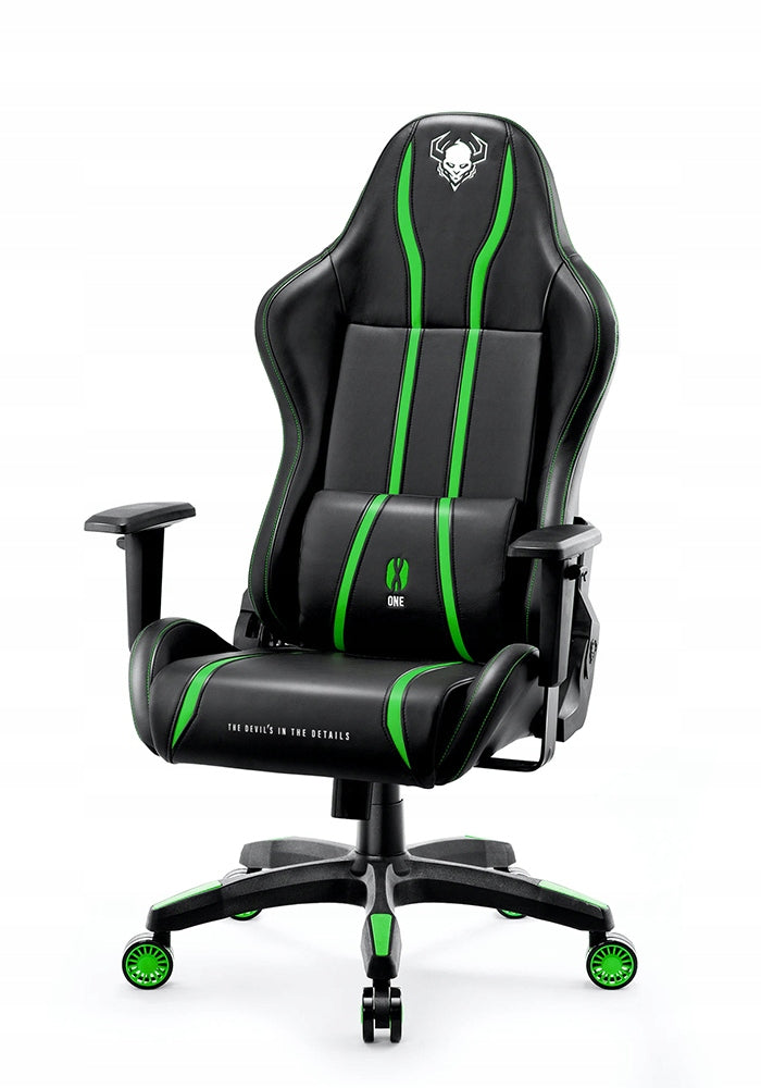 Gaming Chair Swivel DIABLO X-ONE 2.0 Normal Size Black & Green Upholstery color black