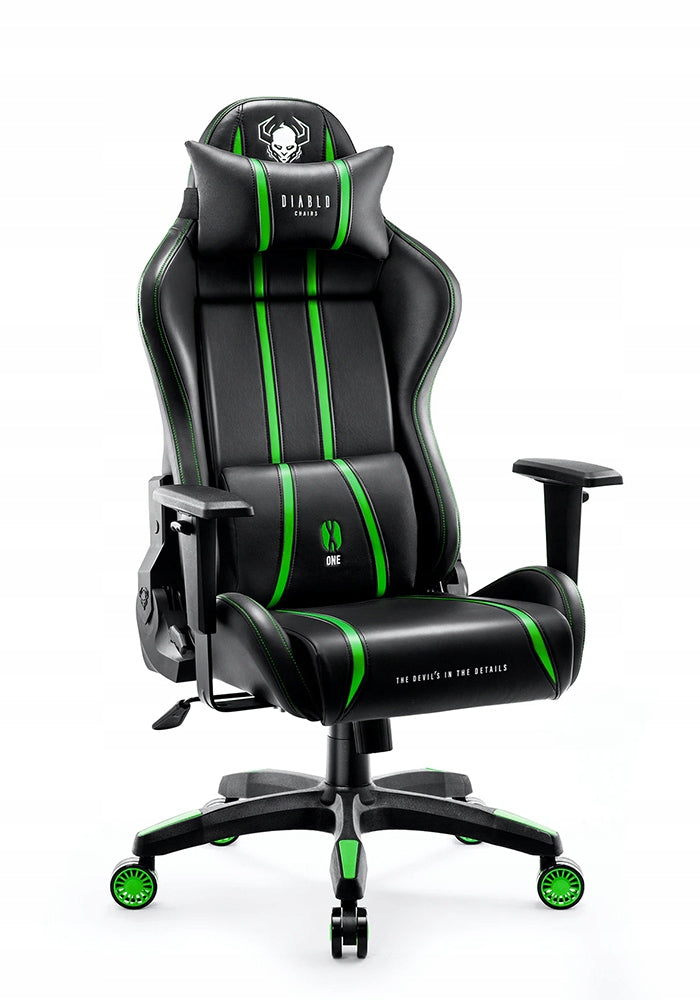 Gaming Chair Swivel DIABLO X-ONE 2.0 Normal Size Black & Green
